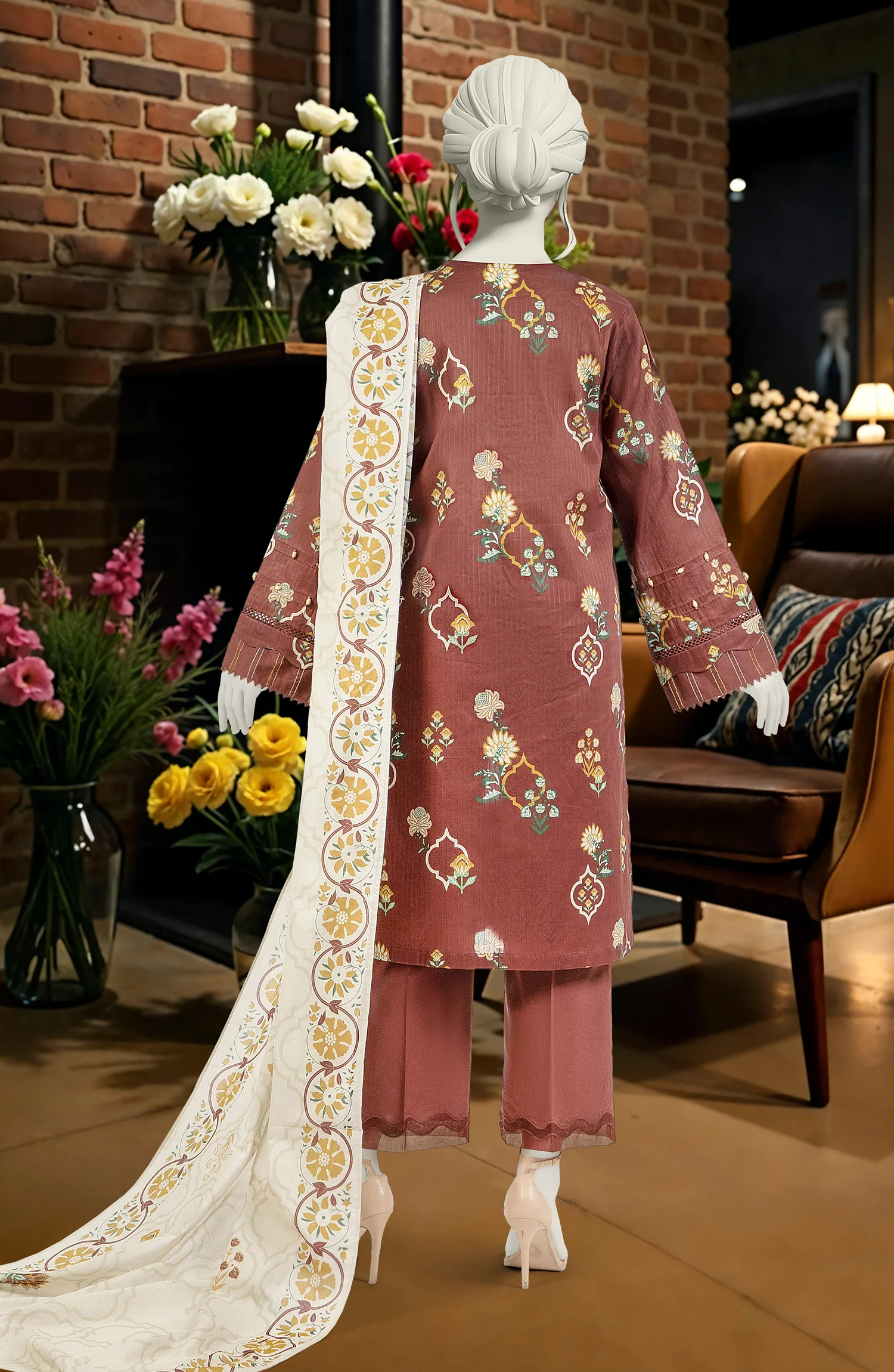 PRINTED LAWN 3PCS UNSTITCHED - Image 2