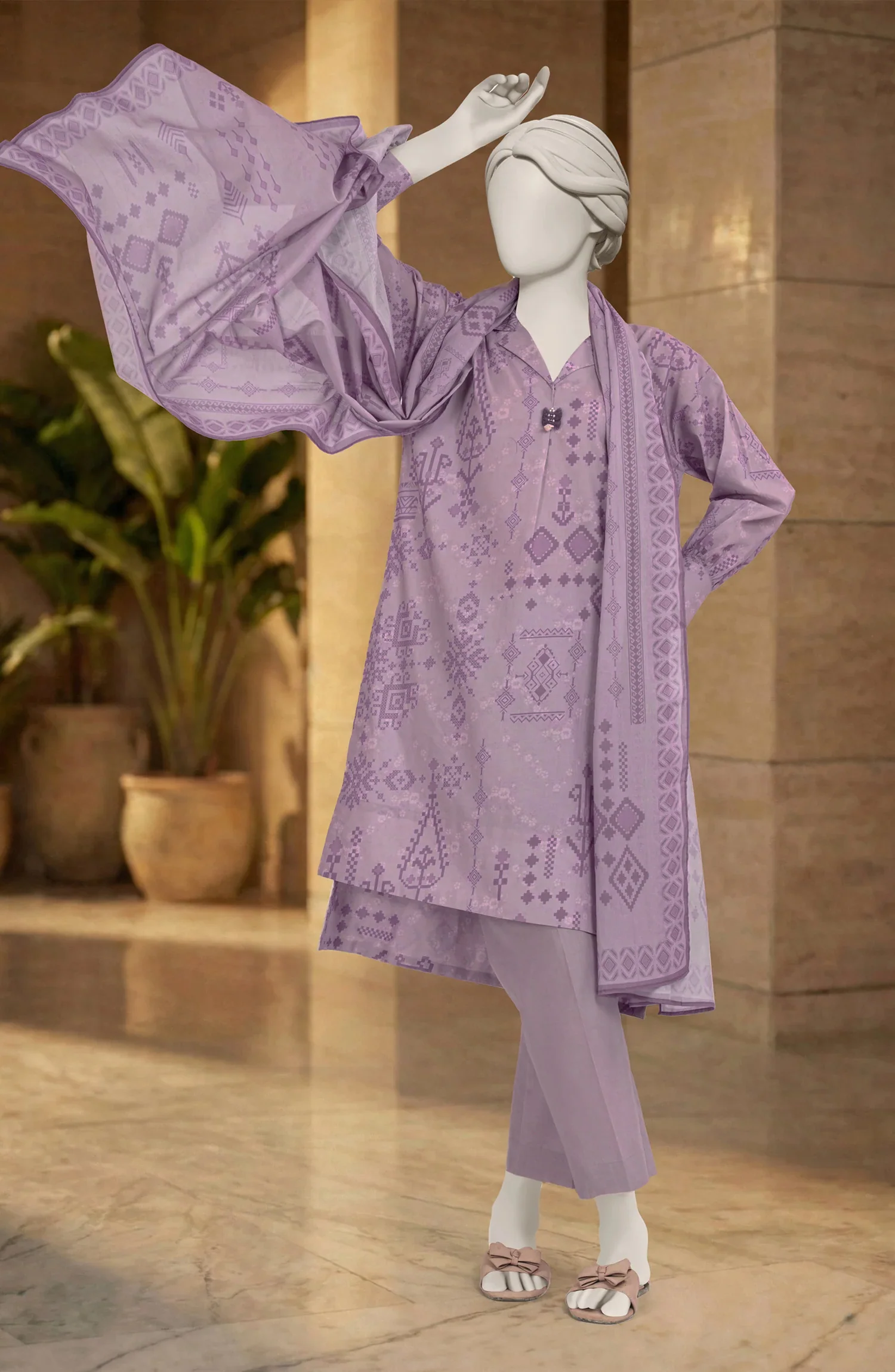 PRINTED LAWN 3PCS UNSTITCHED - Image 2