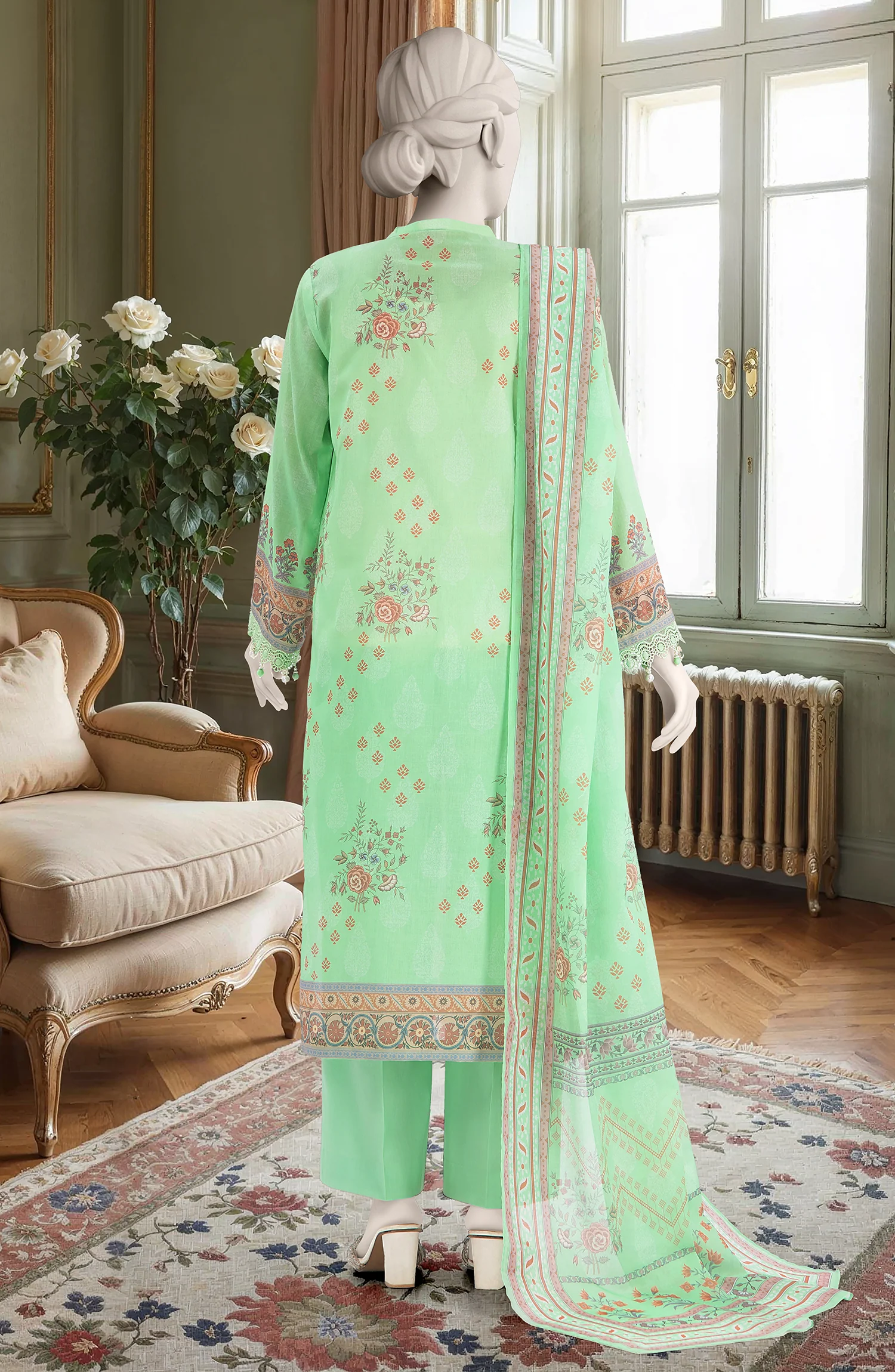 PRINTED LAWN 3PCS UNSTITCHED - Image 2