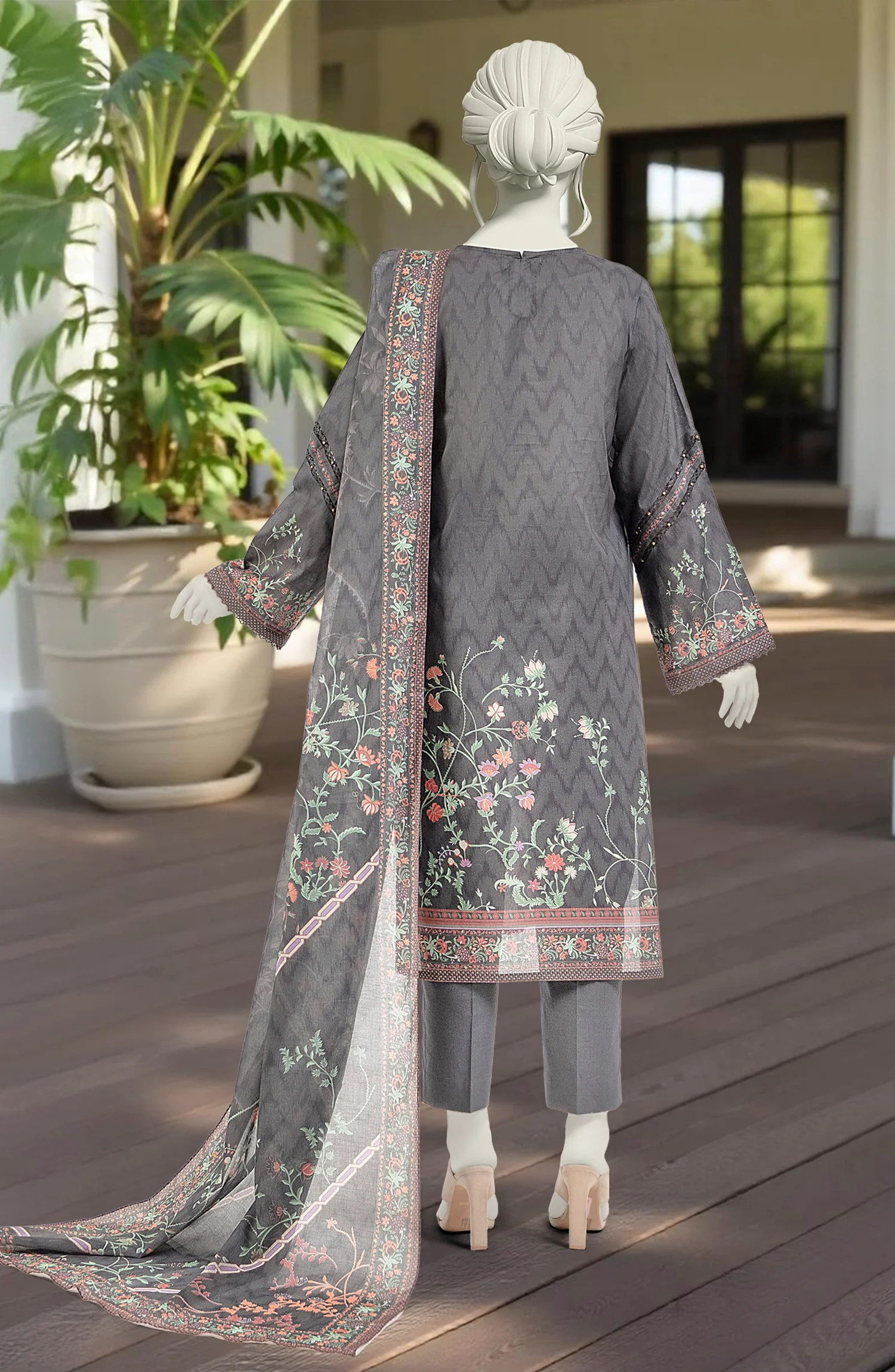 PRINTED LAWN 3PCS UNSTITCHED - Image 2