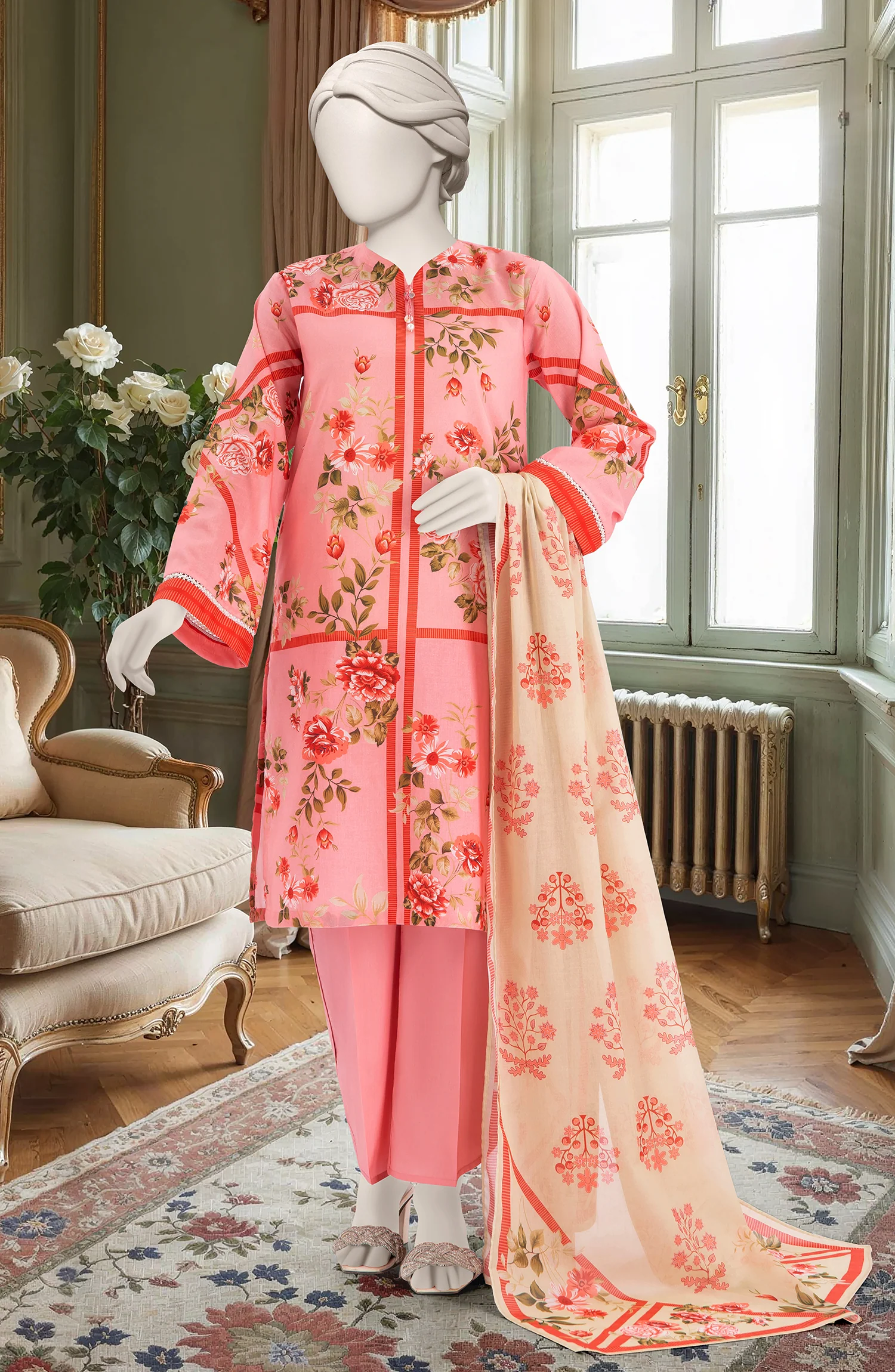 PRINTED LAWN 3PCS UNSTITCHED