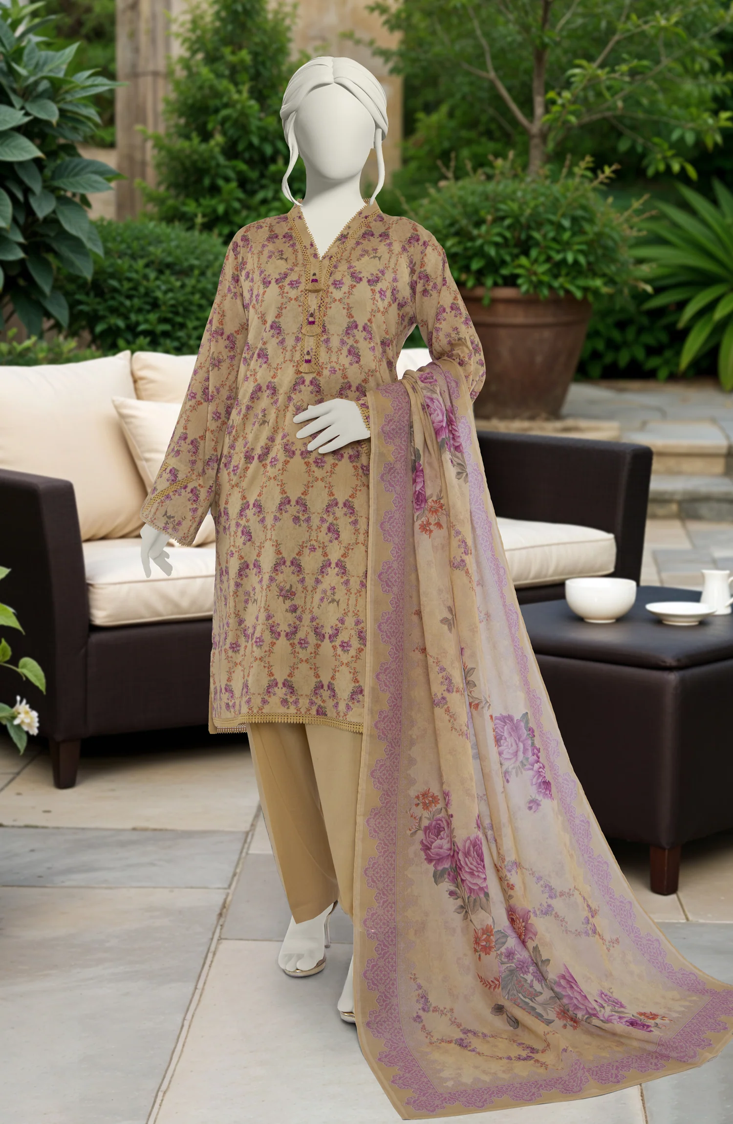 PRINTED LAWN 3PCS UNSTITCHED