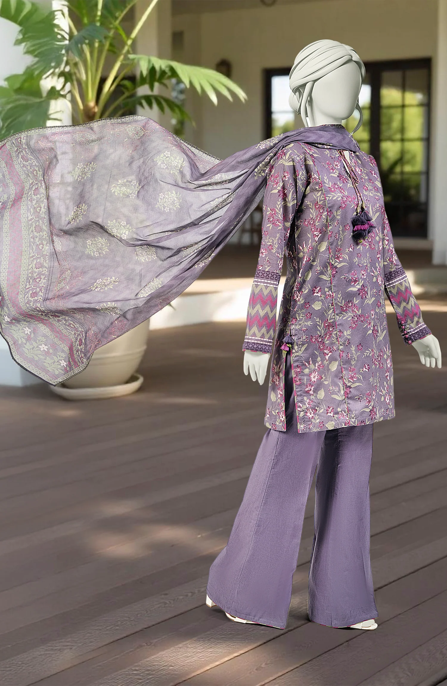 PRINTED LAWN 3PCS UNSTITCHED - Image 2