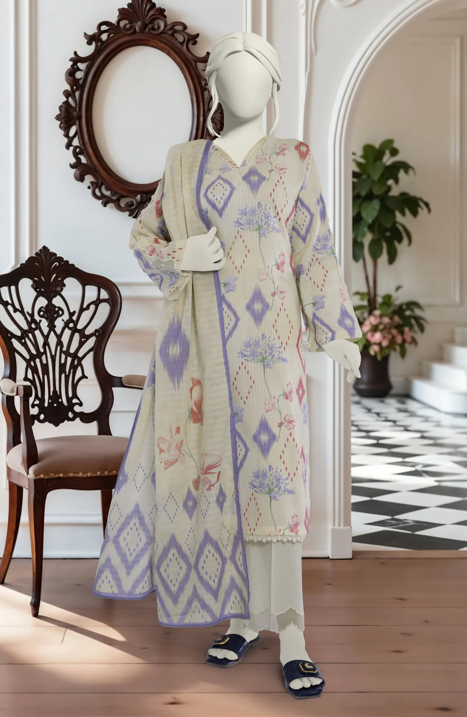 PRINTED LAWN 3PCS UNSTITCHED