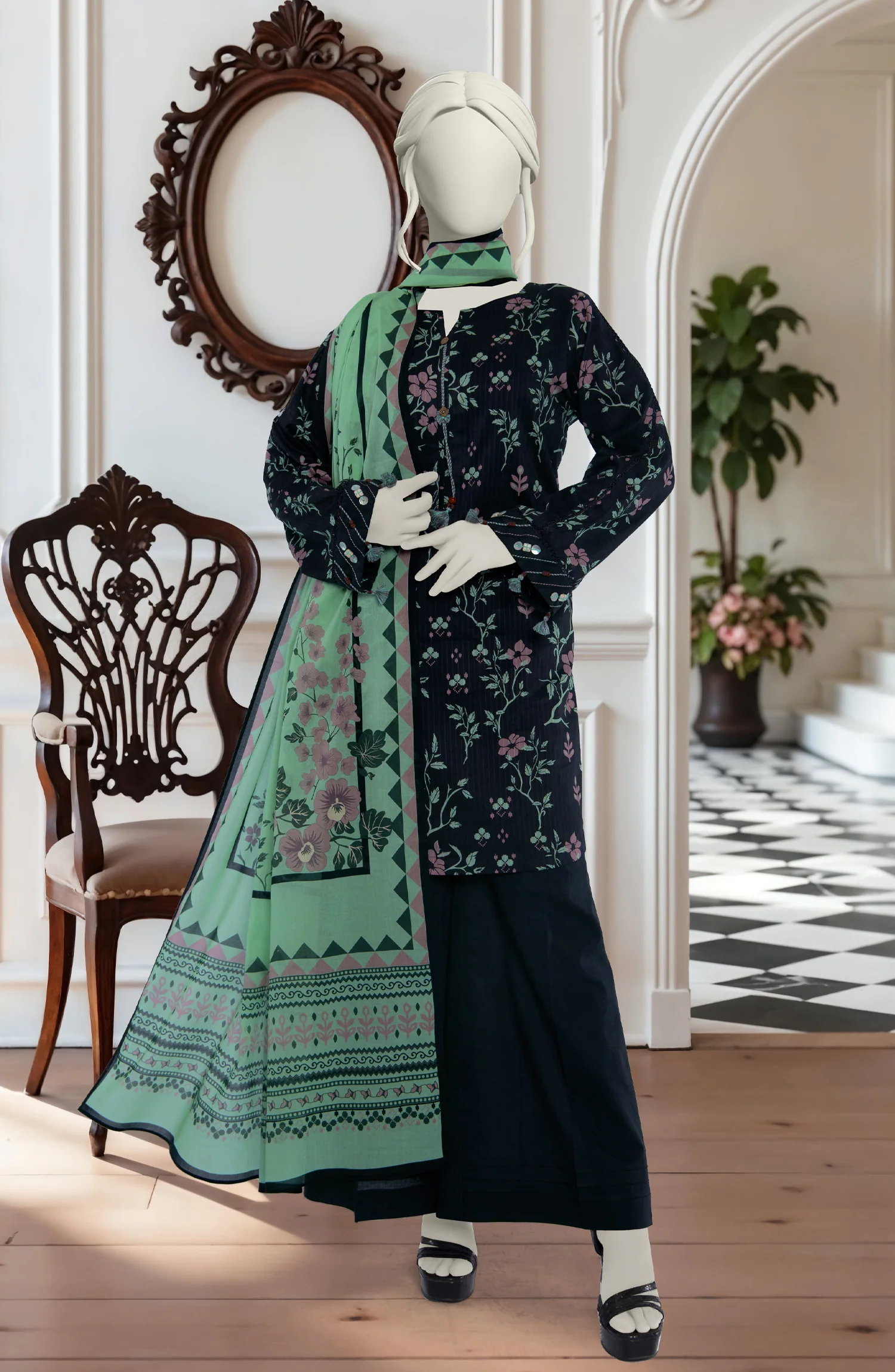 PRINTED LAWN 3PCS UNSTITCHED