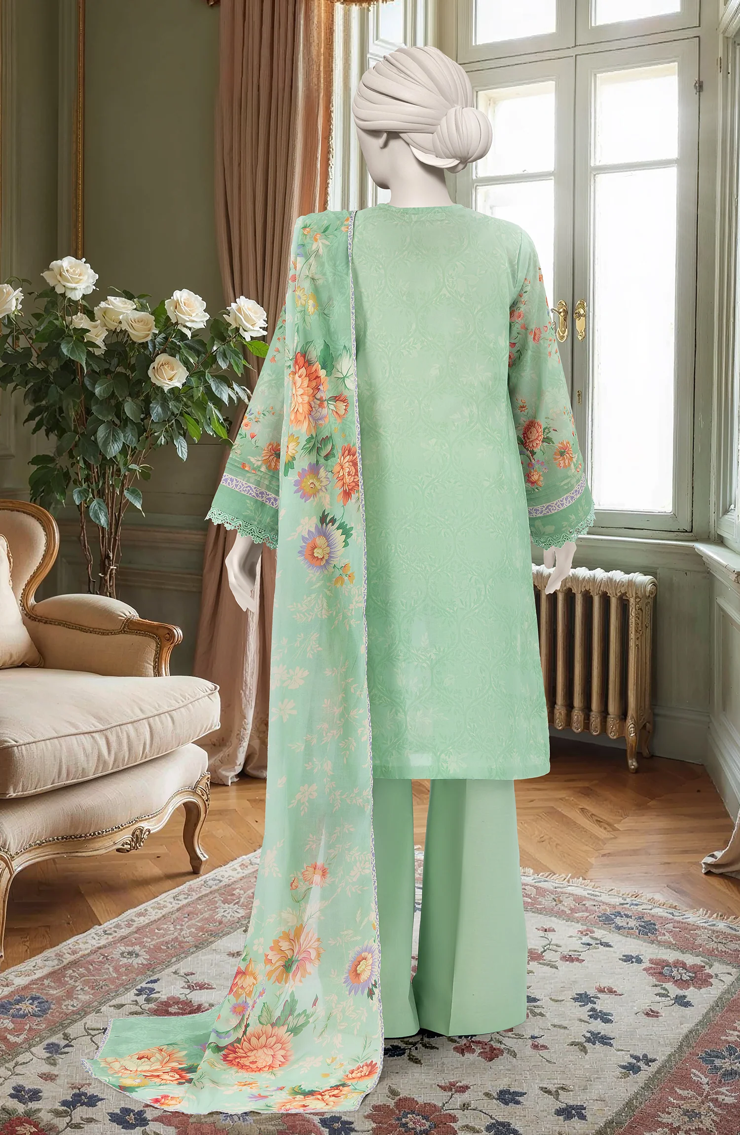 PRINTED LAWN 3PCS UNSTITCHED - Image 2