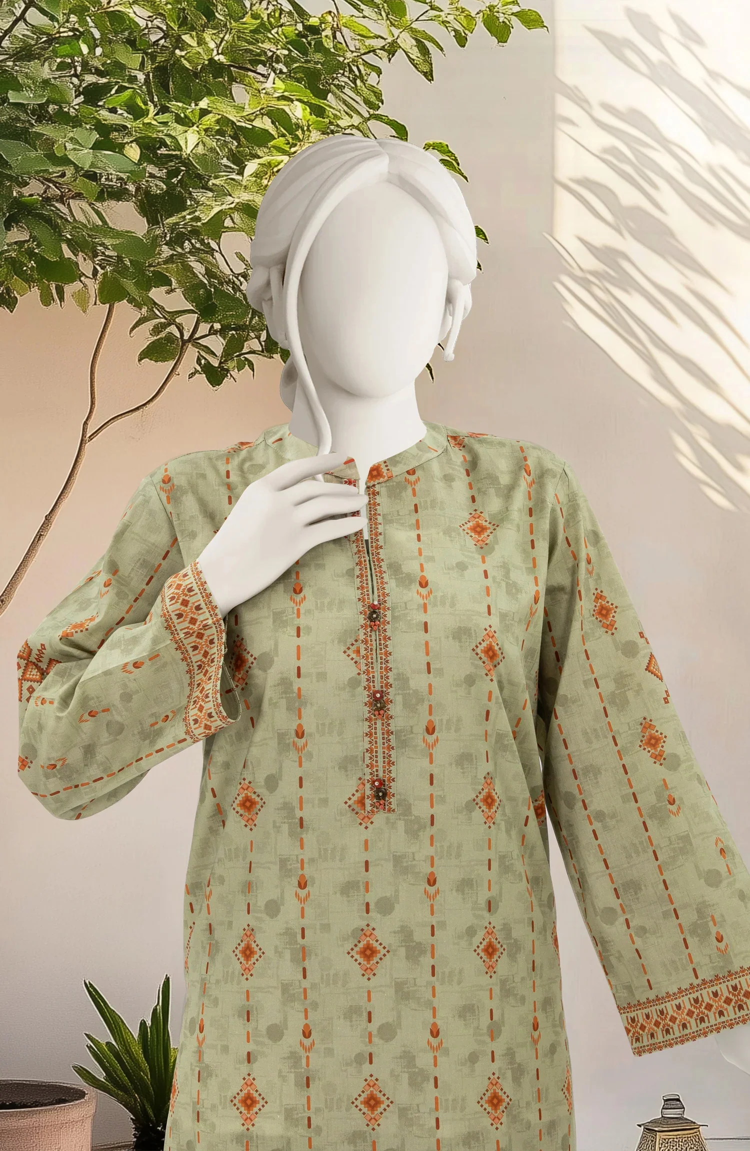 PRINTED LAWN STITCHED 2 PIECE - Image 2