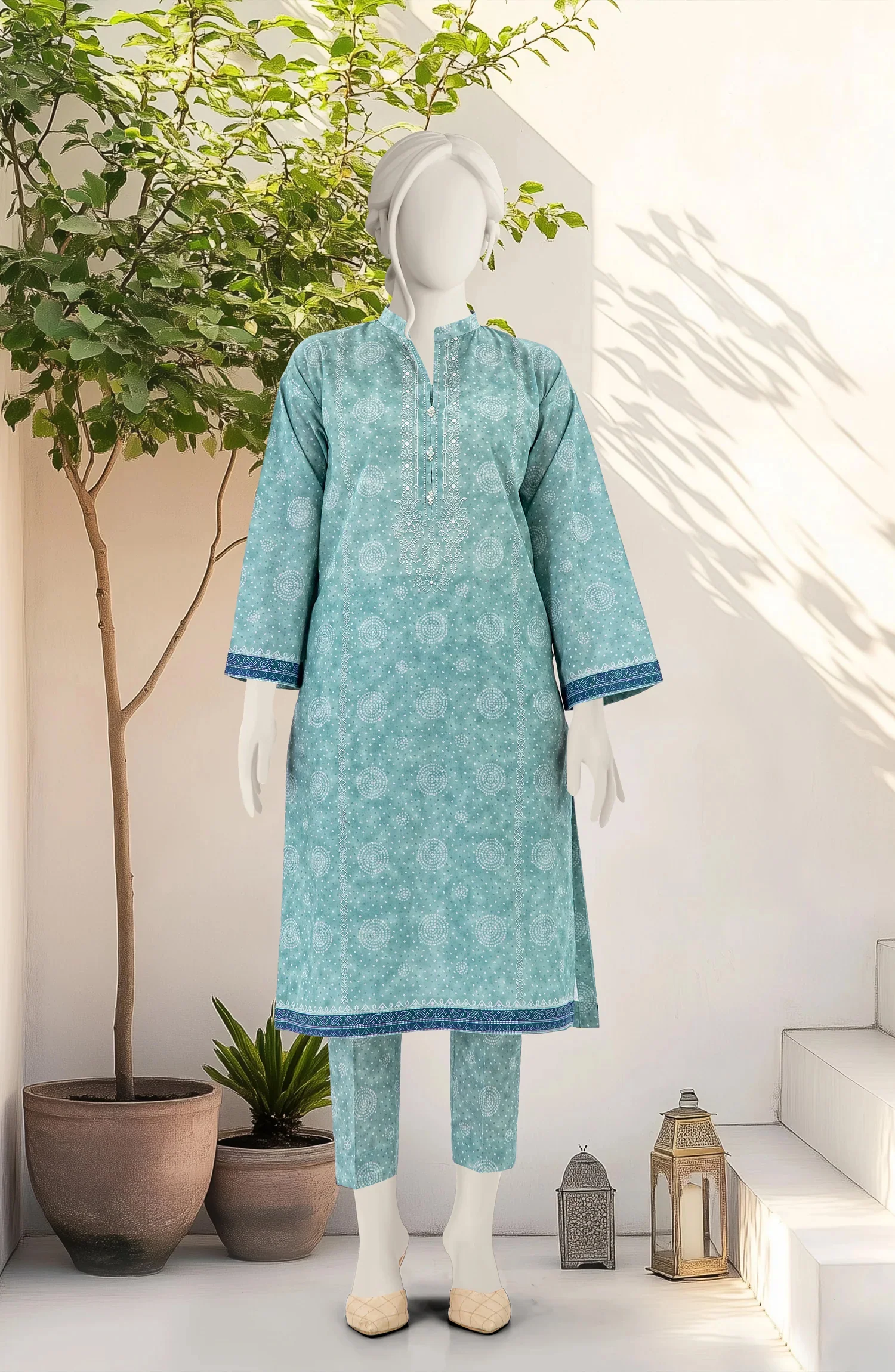 PRINTED LAWN STITCHED 2 PIECE