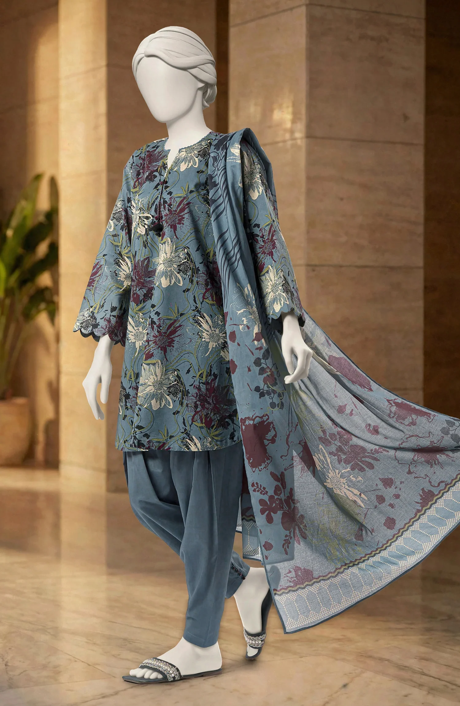 PRINTED LAWN STITCHED 2 PIECE - Image 4