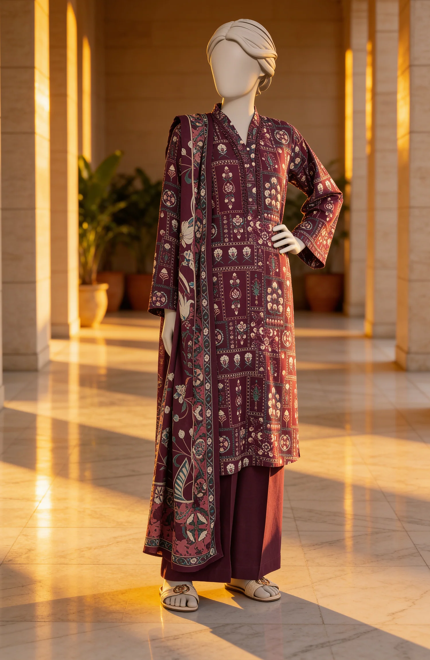 PRINTED LAWN STITCHED 2 PIECE
