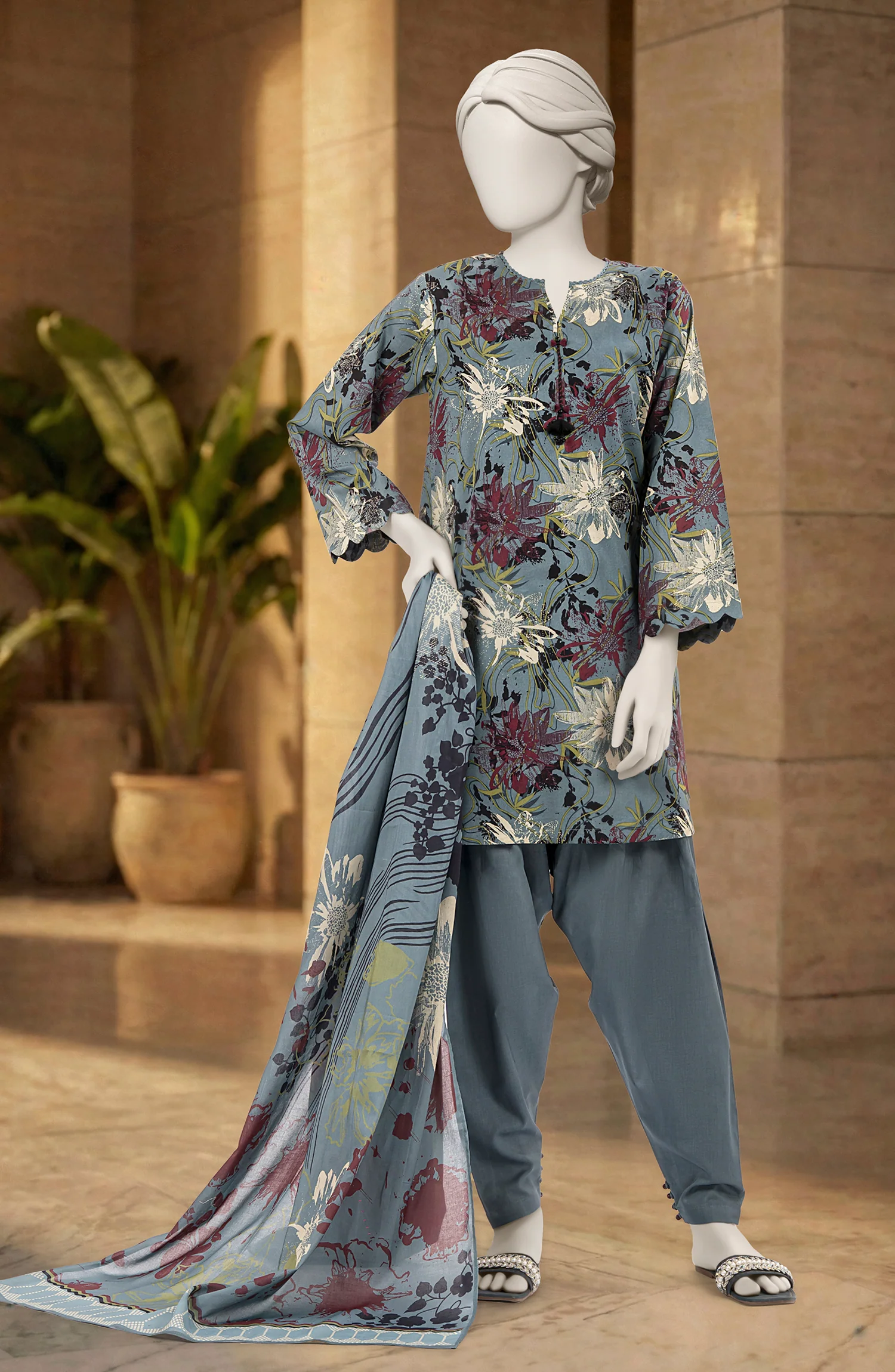 PRINTED LAWN STITCHED 3 PIECE