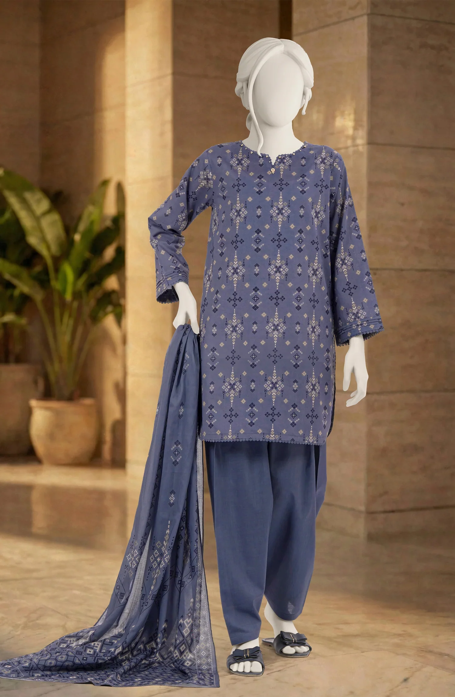 PRINTED LAWN STITCHED 3 PIECE