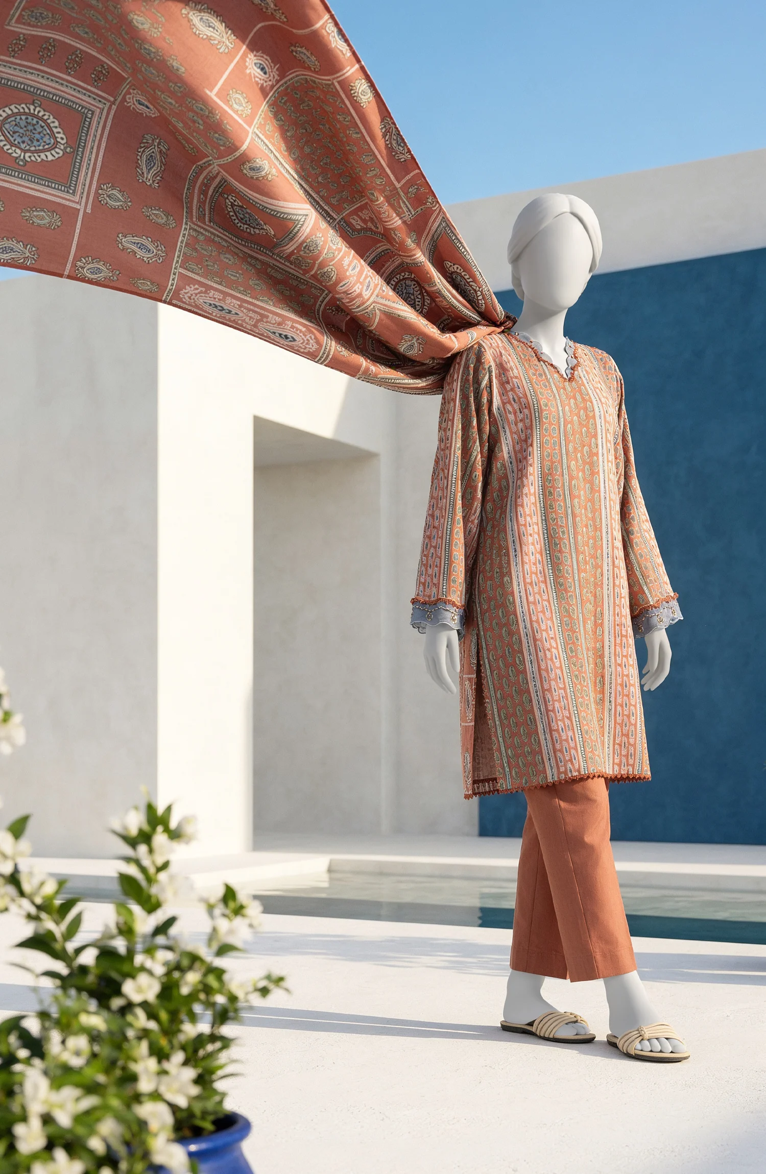 PRINTED TEXTURED LAWN 3PCS UNSTITCHED - Image 6