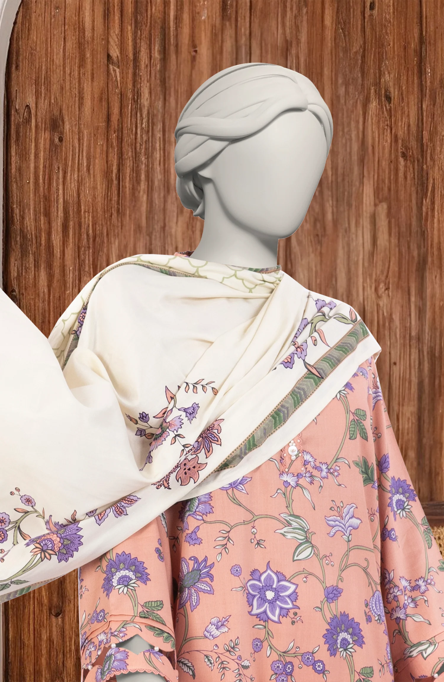 PRINTED TWILL VISCOSE 3PCS UNSTITCHED - Image 2