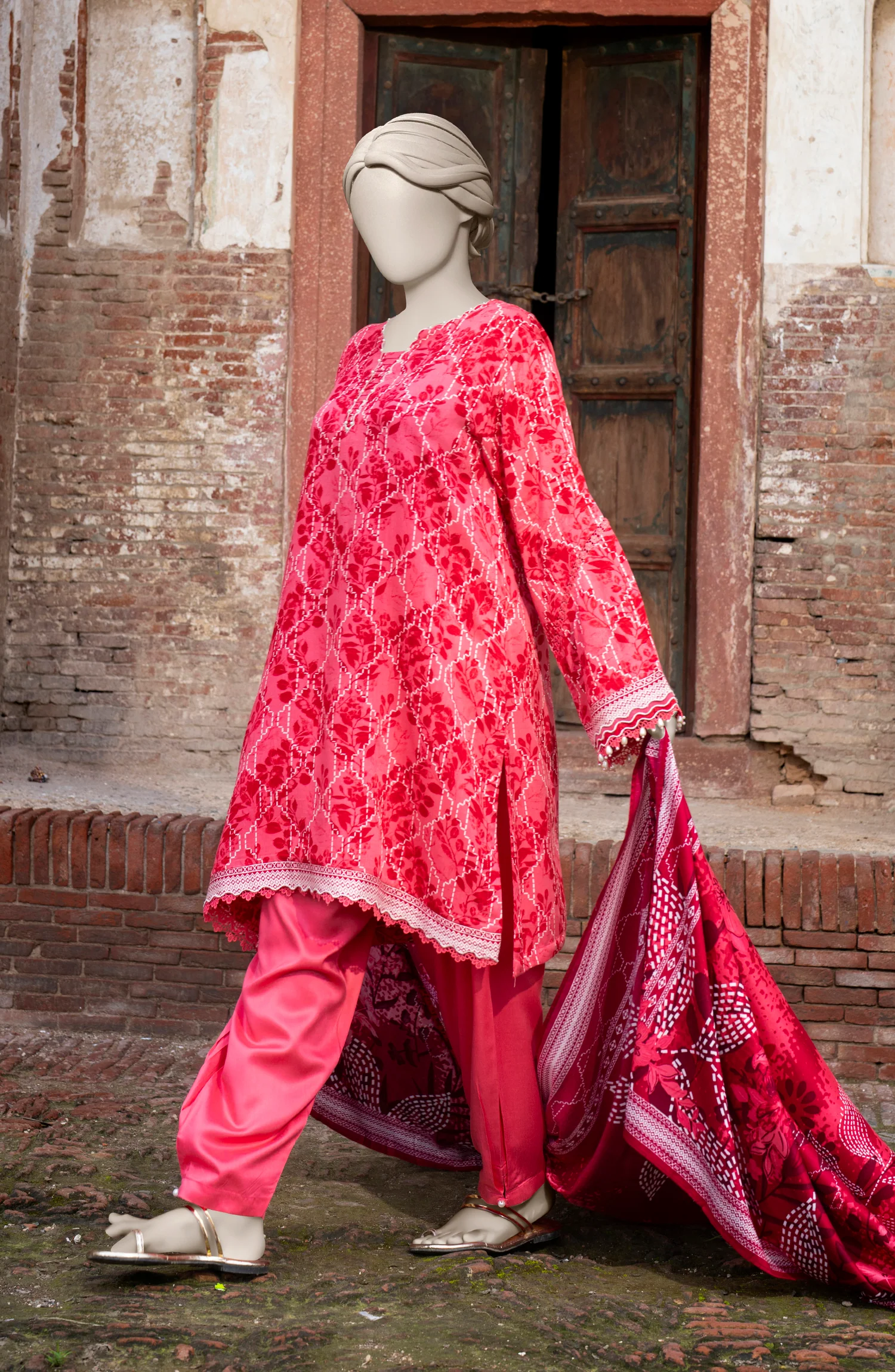 PRINTED TWILL VISCOSE 3PCS UNSTITCHED - Image 2