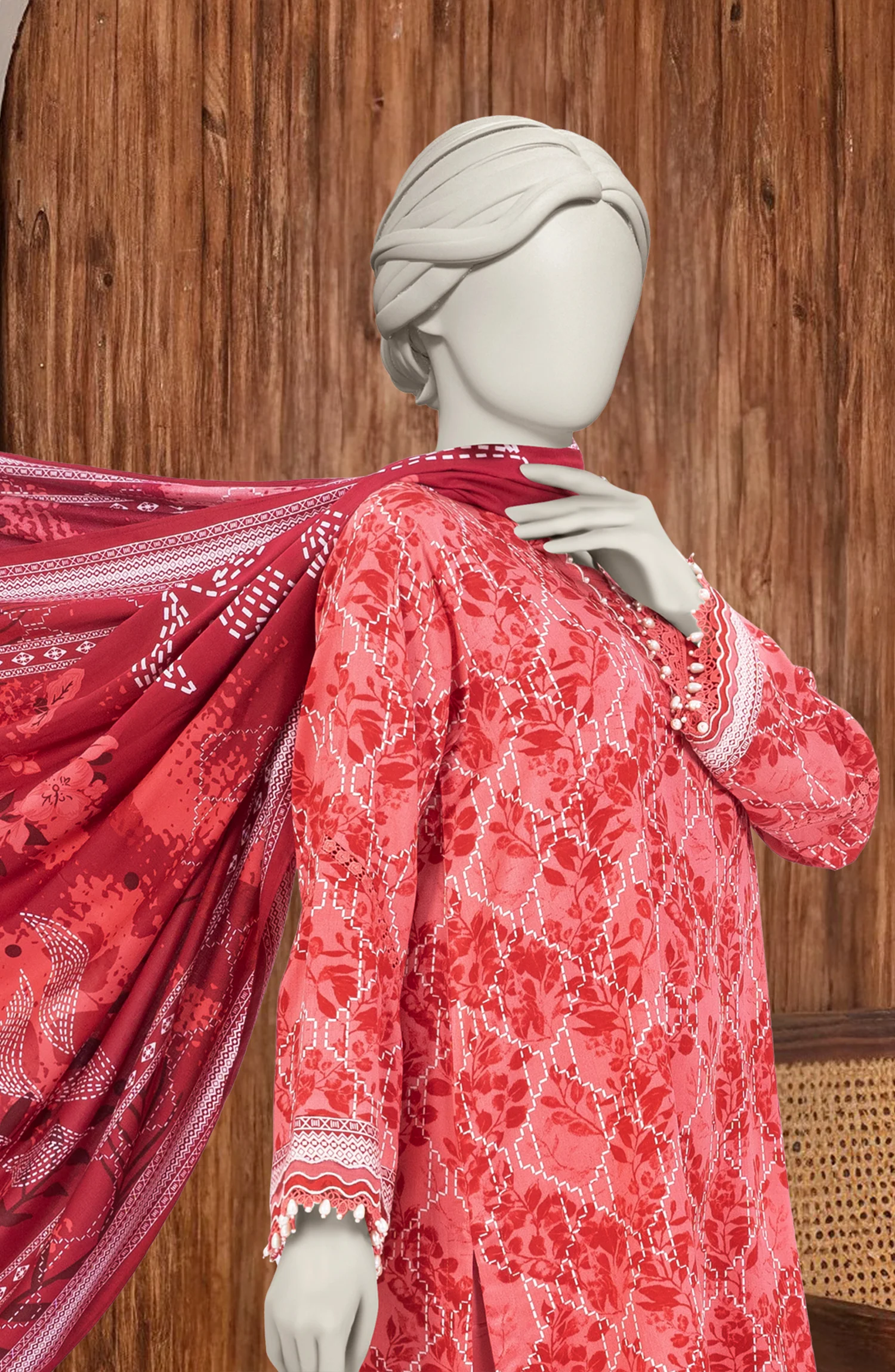 PRINTED TWILL VISCOSE 3PCS UNSTITCHED - Image 6