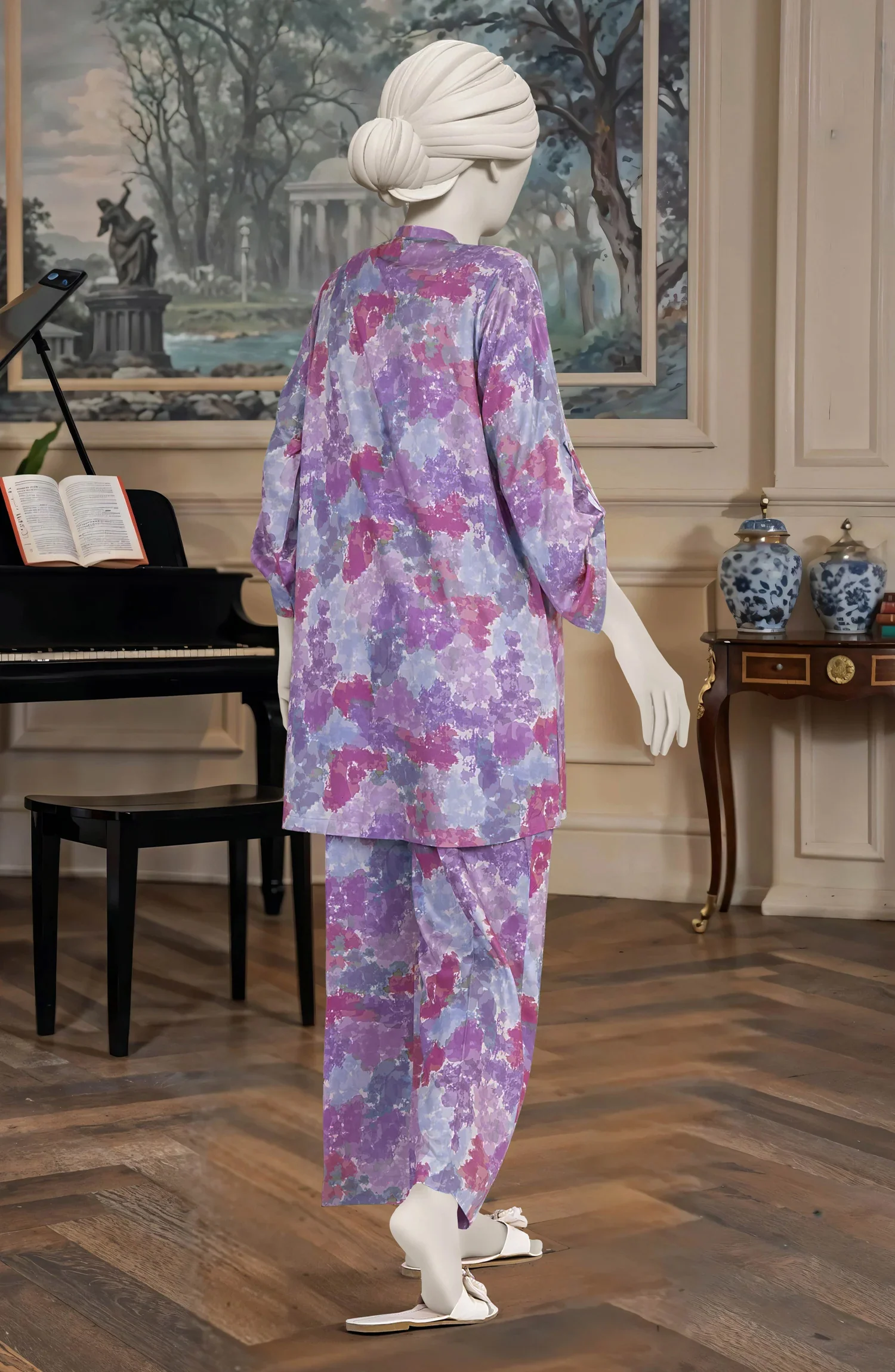 PRINTED VISCOSE STITCHED 2 PIECE - Image 5