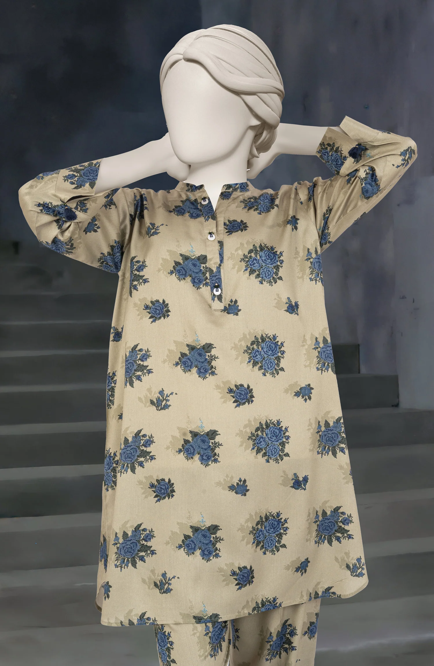 PRINTED VISCOSE STITCHED 2 PIECE - Image 3