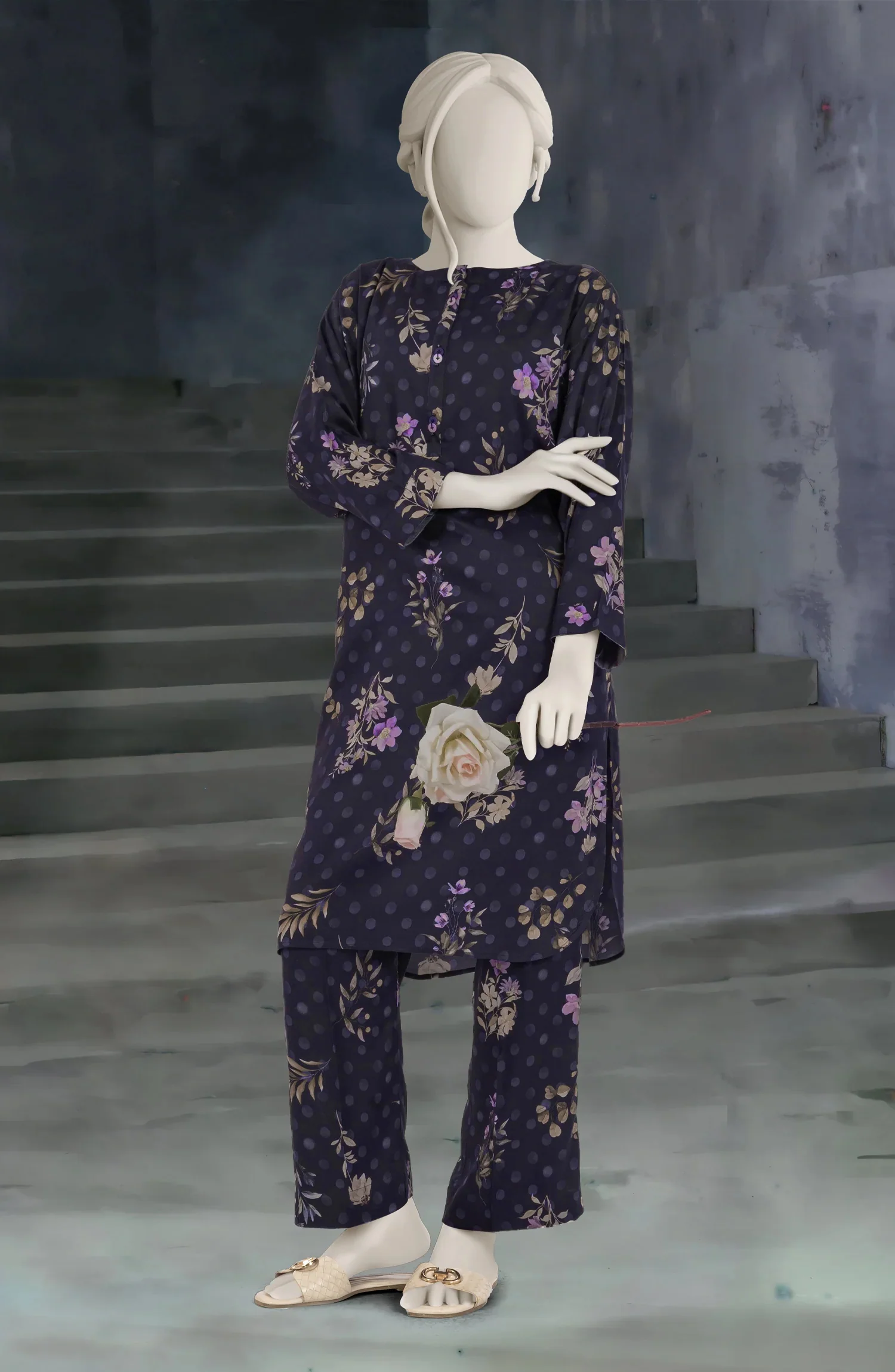 PRINTED VISCOSE STITCHED 2 PIECE