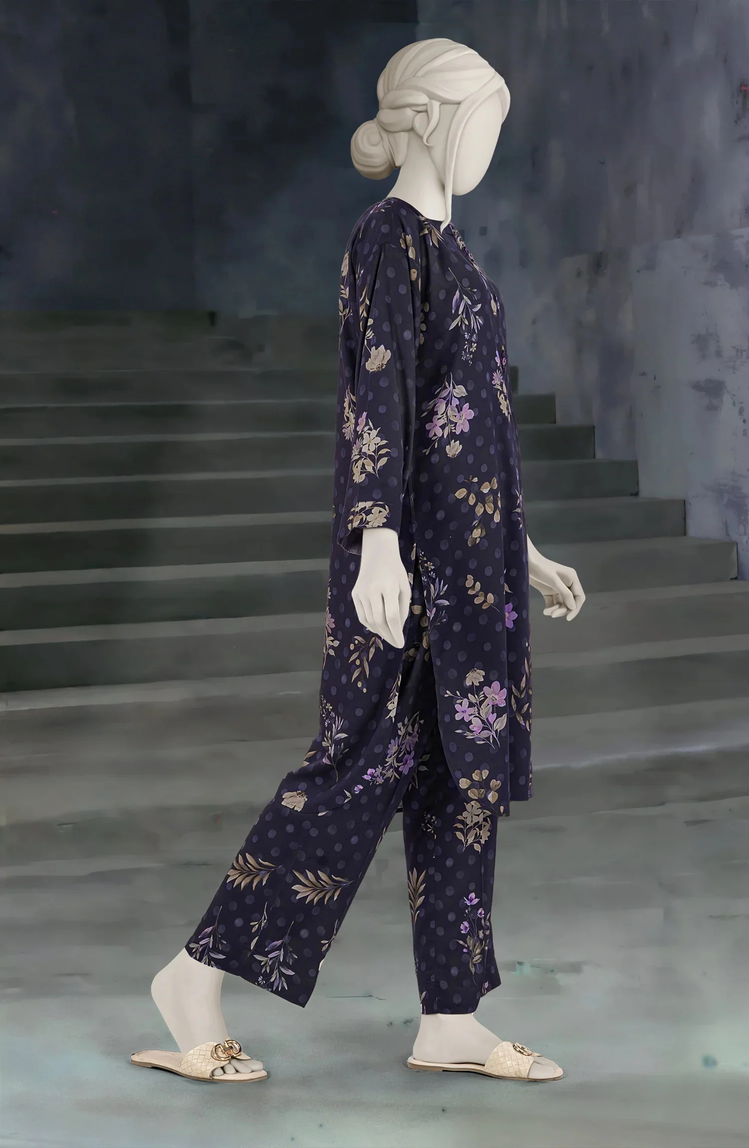 PRINTED VISCOSE STITCHED 2 PIECE - Image 5