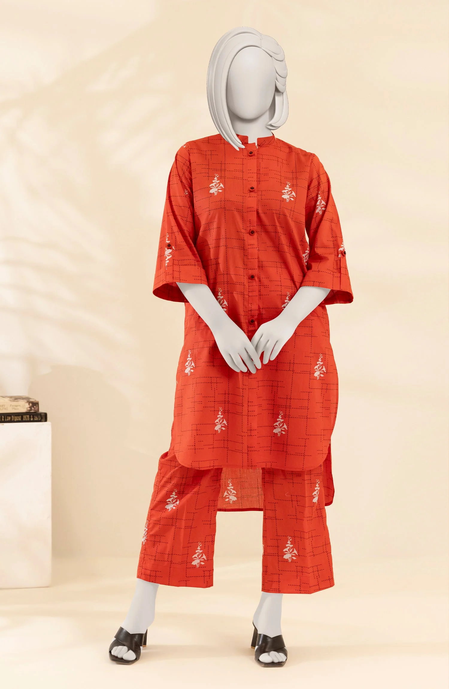 PRINTED WOMEN STITCHED 2PC SUIT - Image 5