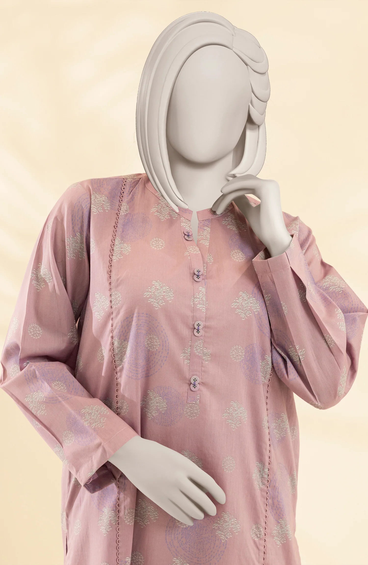 PRINTED WOMEN STITCHED 2PC SUIT - Image 2