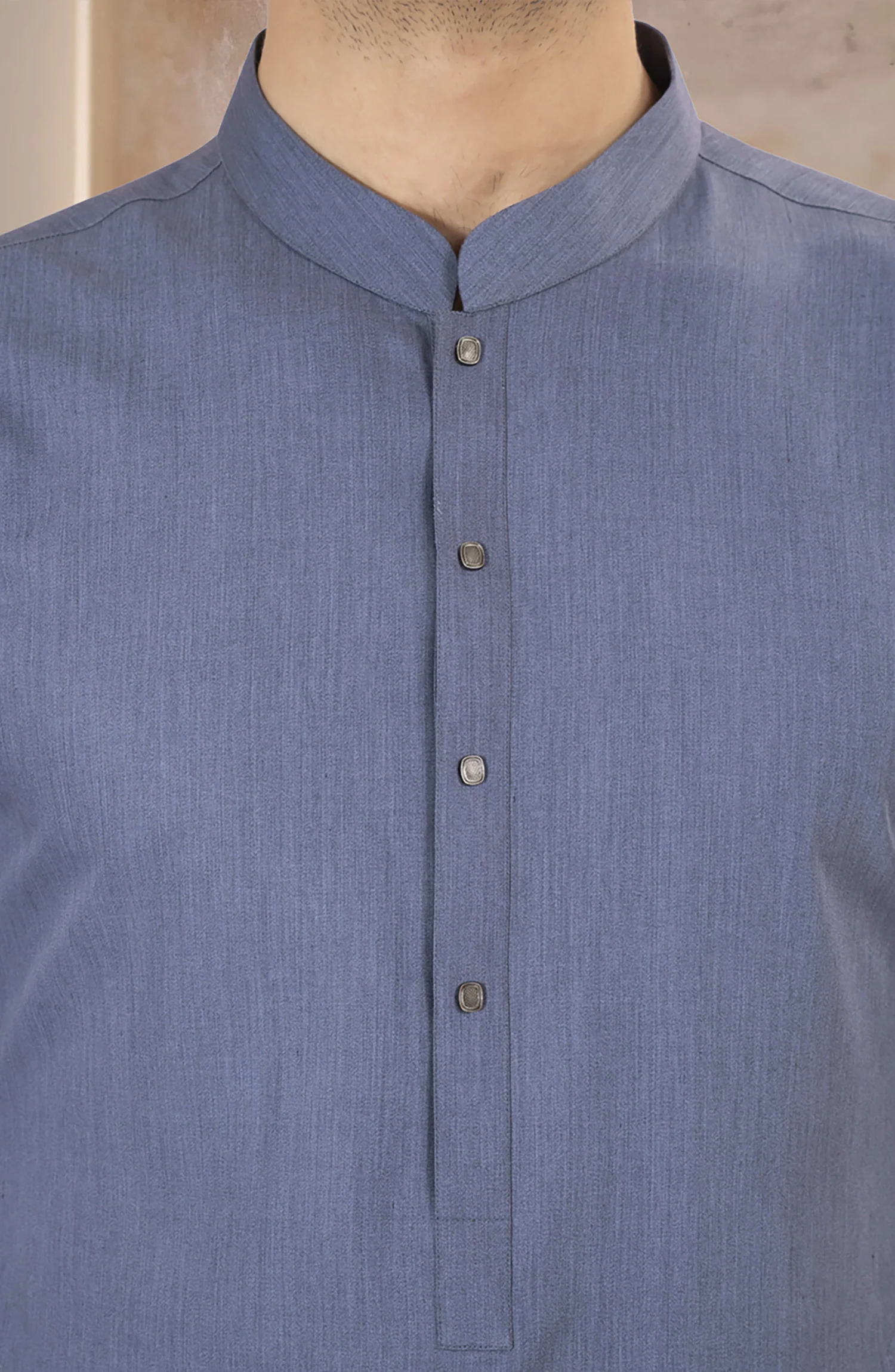 PURPLE BLENDED KAMEEZ SHALWAR - Image 2