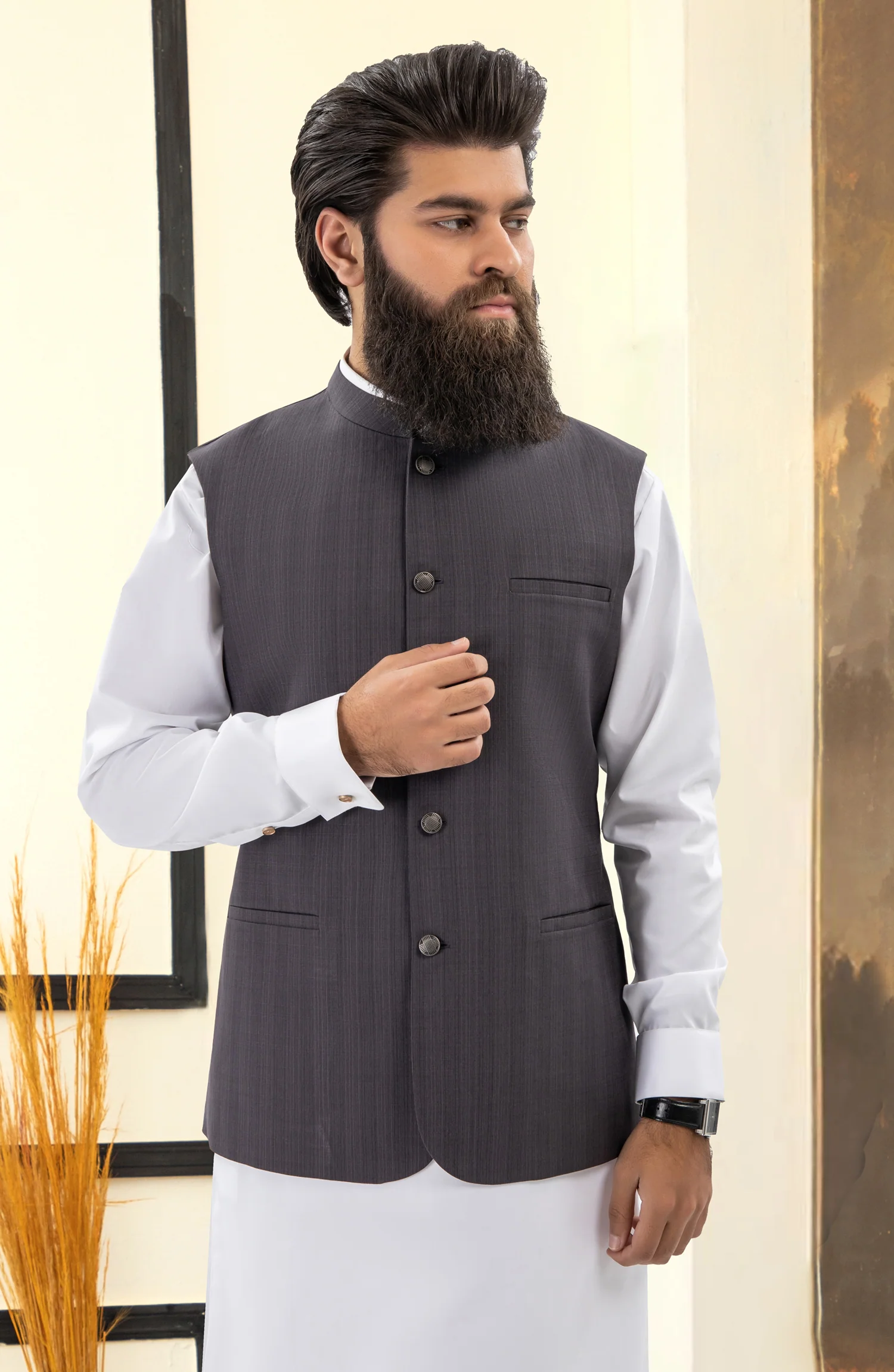 PURPLE BLENDED WAISTCOAT - Image 2