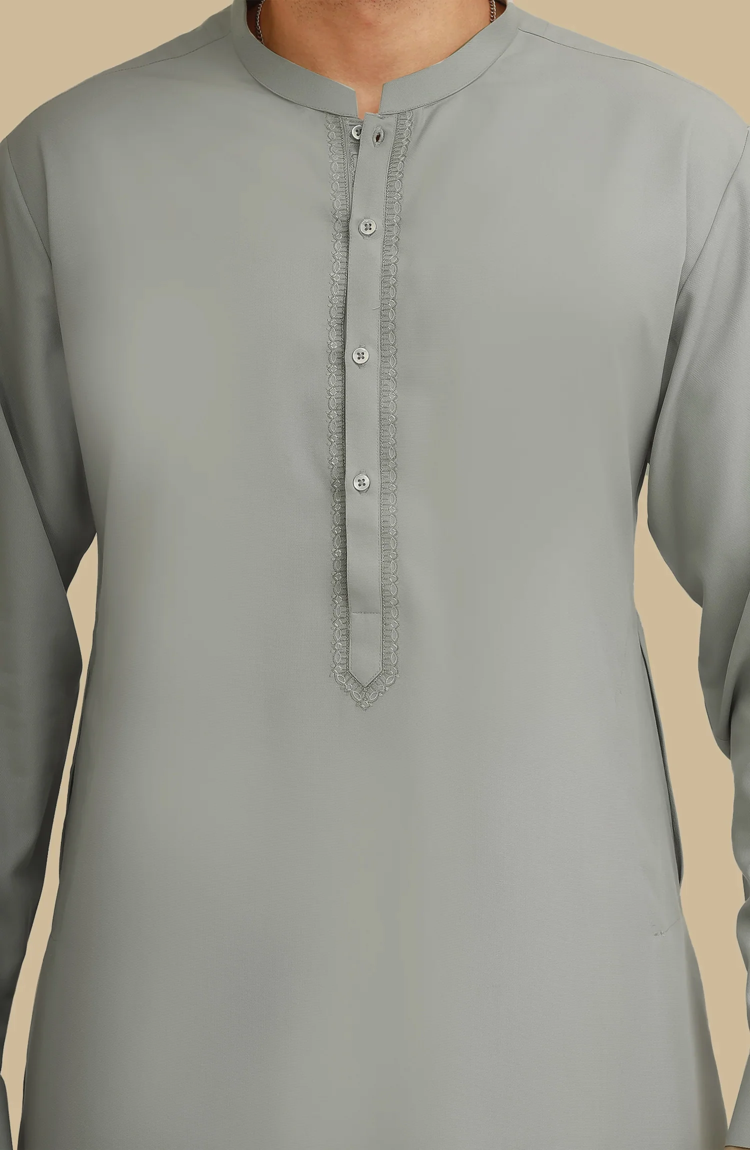 SAGE BLENDED EMBROIDERED KAMEEZ SHALWAR - Image 3