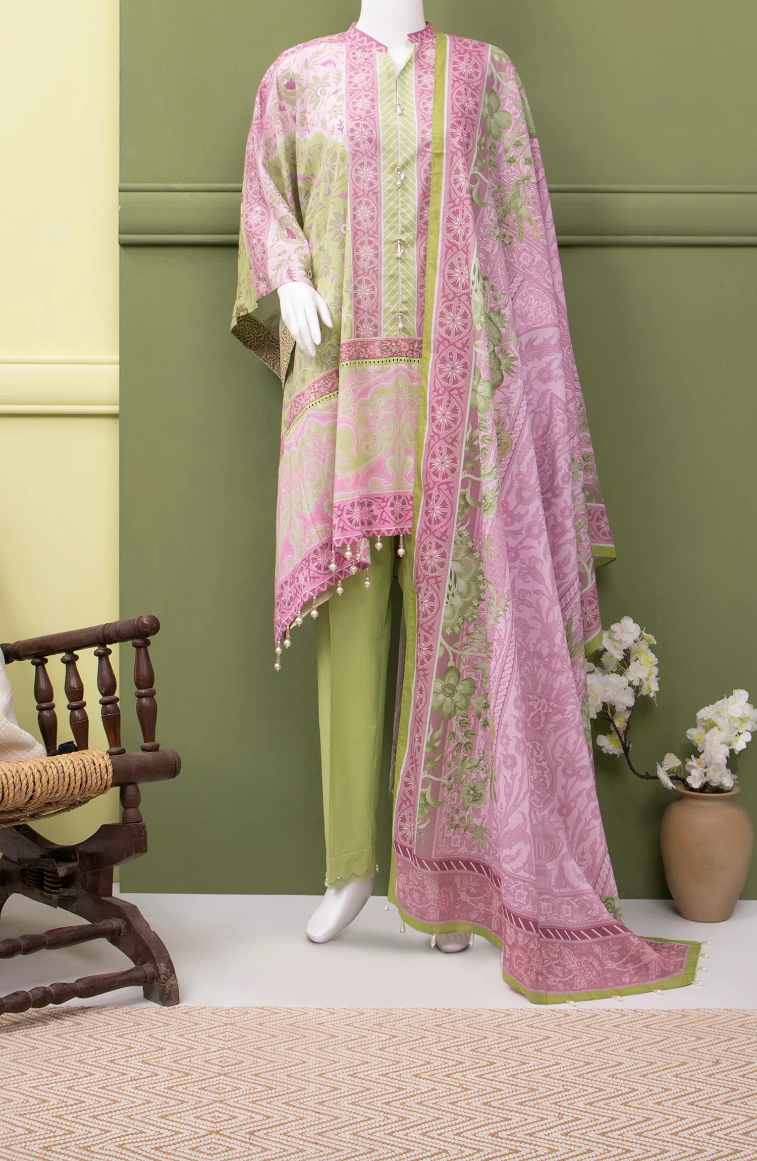 SEPIA LAWN PRINTED 3PC