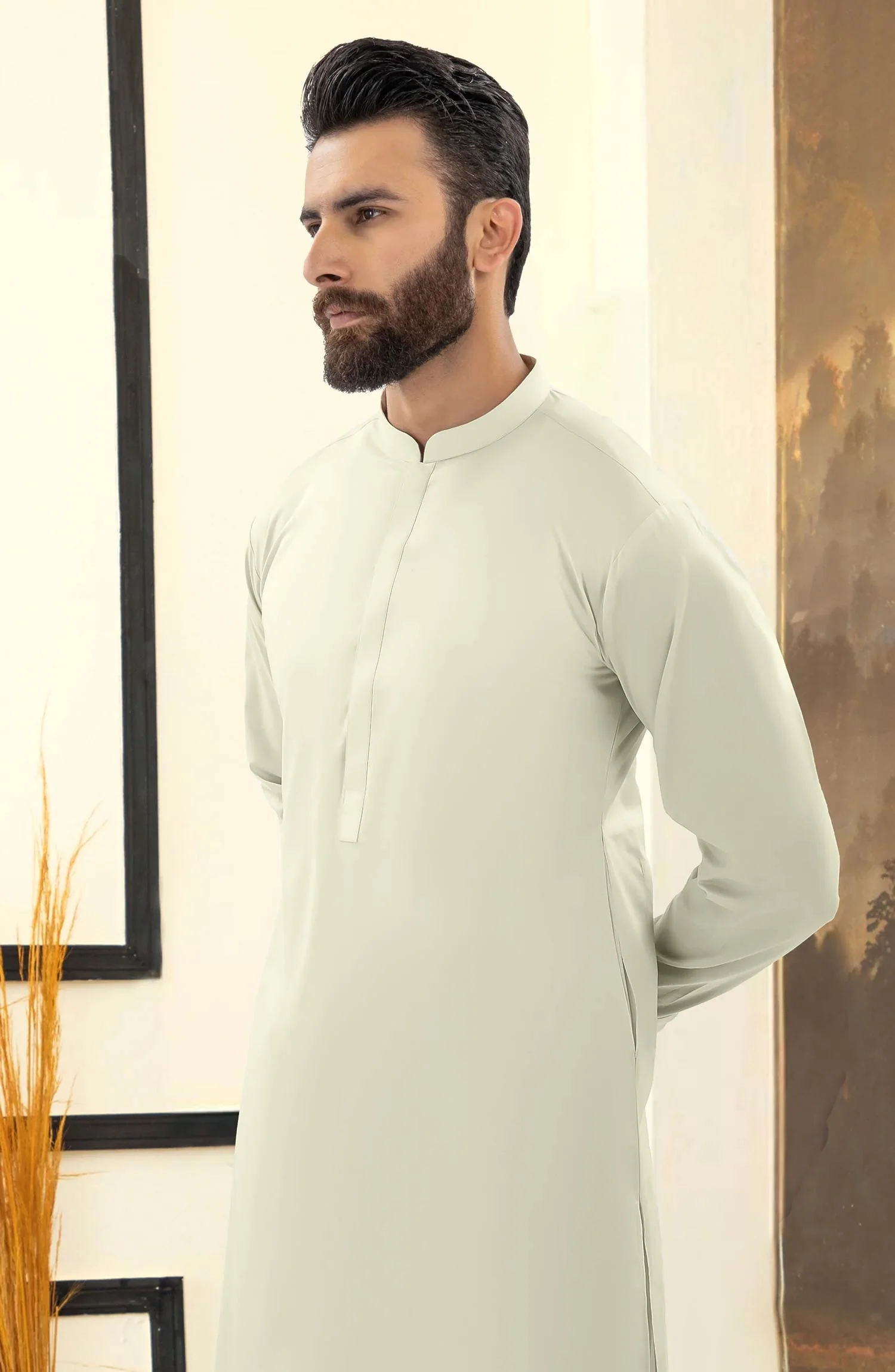 SOFT VANILLA 100% COTTON KAMEEZ SHALWAR - Image 2