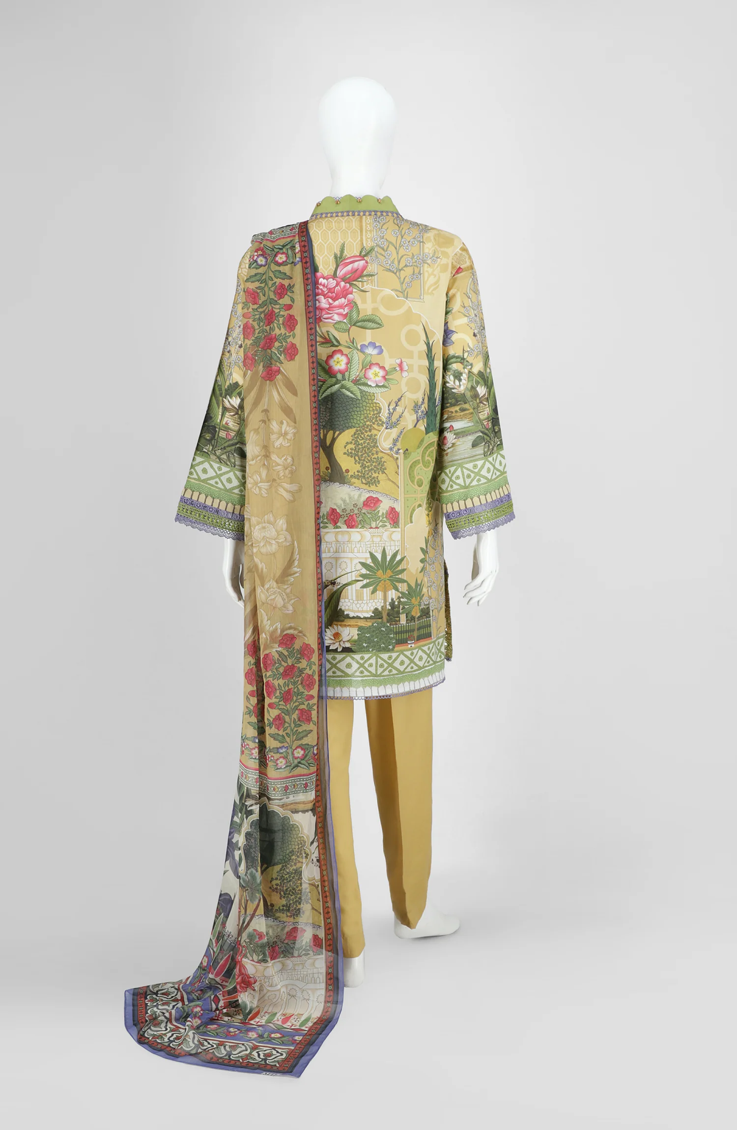 SUMMER'22 ARCH FLORA STITCHED 3PC SUIT - Image 4