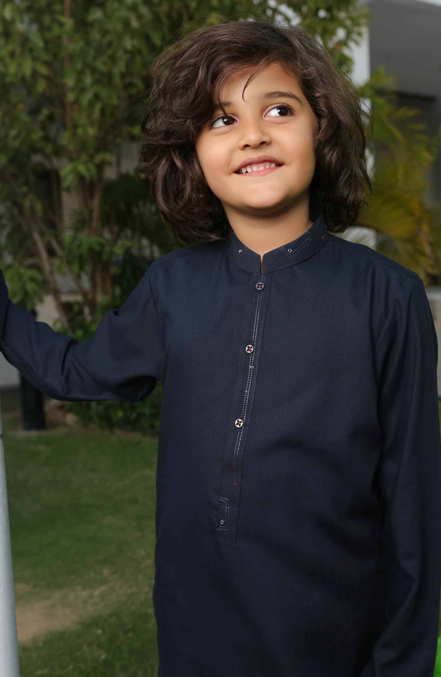 SUMMER'22 BOYS CASUAL STYLING KAMEEZ SHALWAR NAVY BLUE