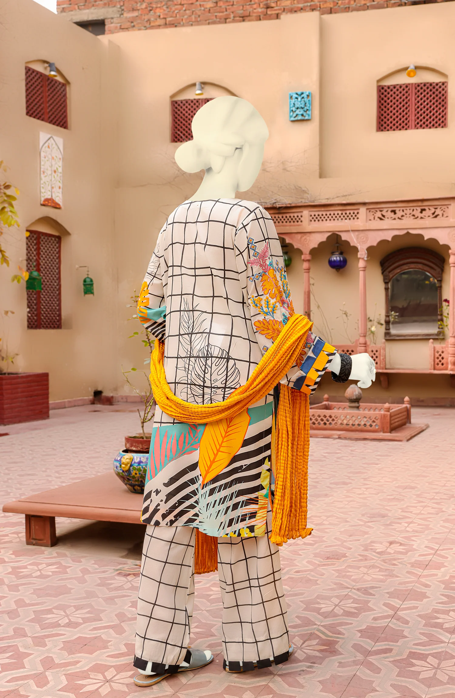SUMMER'22 CLEAR DOVE STITCHED 3PC SUIT - Image 4