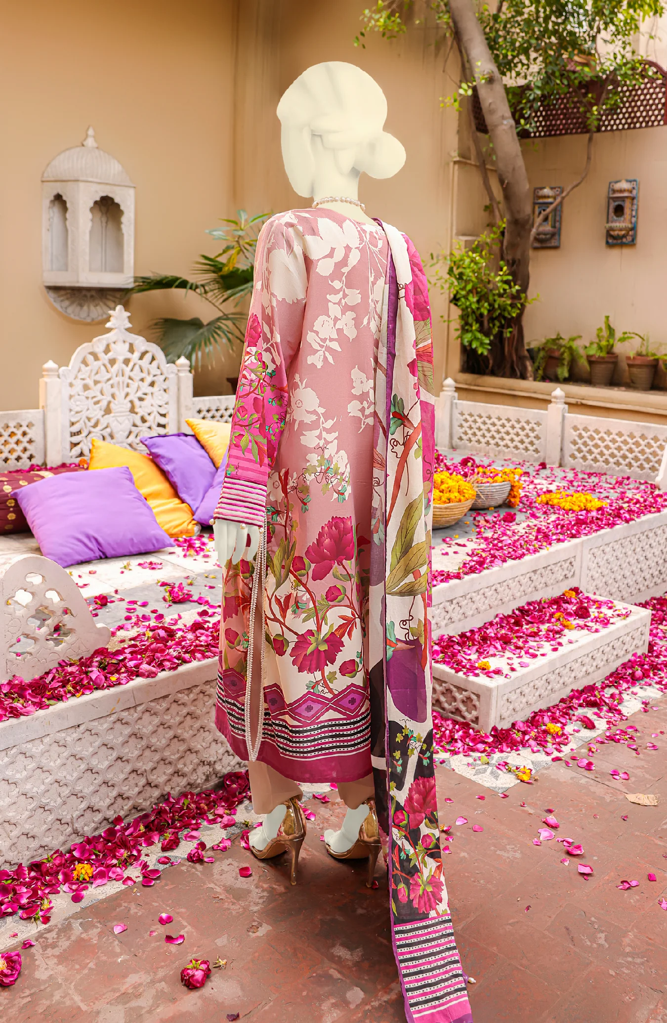 SUMMER'22 FAIRY MEADOW STITCHED 3PC SUIT - Image 2