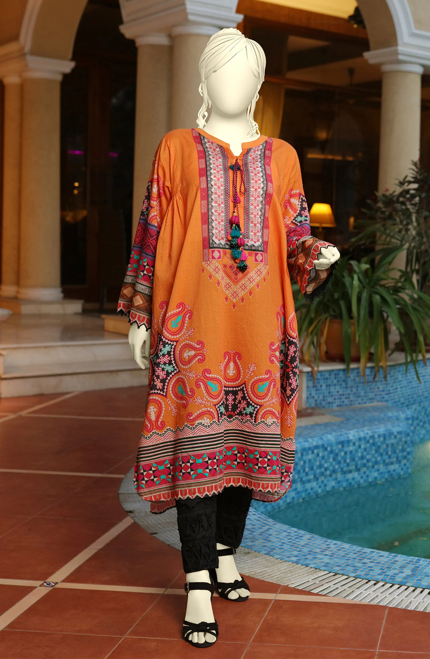 SUMMER'22 MEDALLION BASIC LAWN  DIGITAL PRINTED SHIRTS 1PC UNSTITCHED