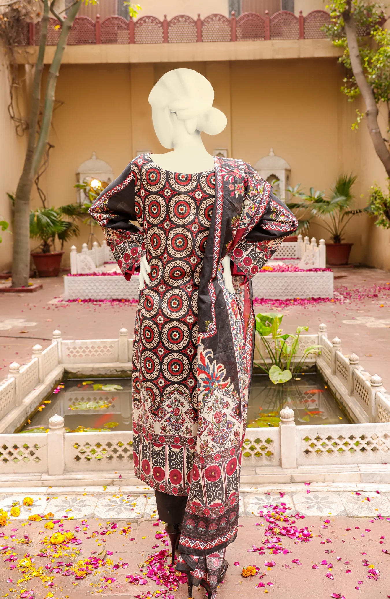 SUMMER'22 SUMMER PALACE STITCHED 3PC SUIT - Image 2