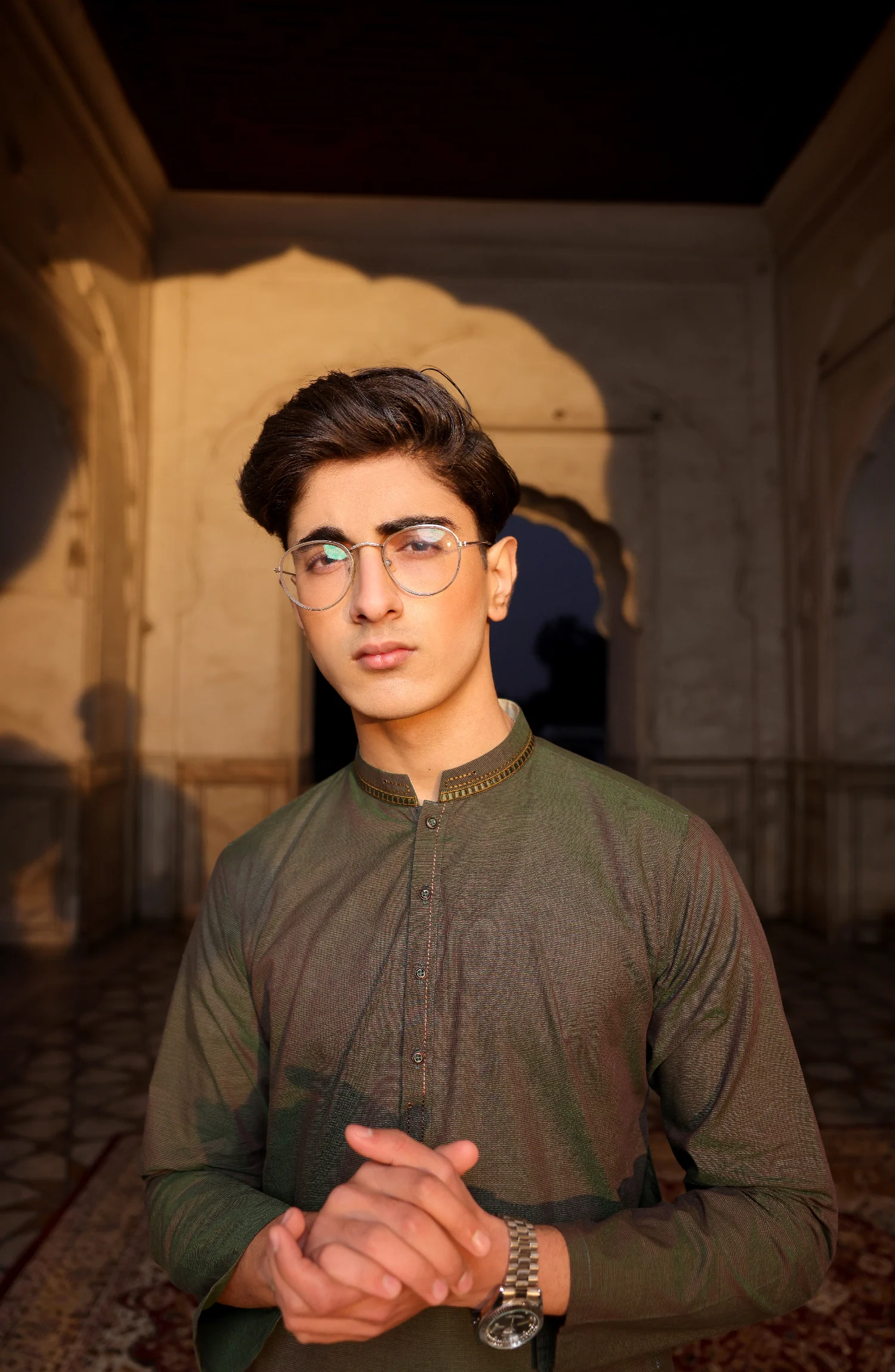 SUMMER'22 TEENS SEMI FORMAL STYLING KURTA GREEN - Image 3