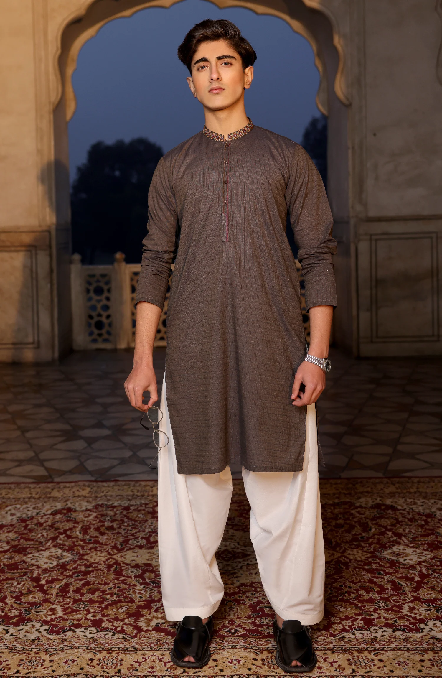 SUMMER'22 TEENS SEMI FORMAL STYLING KURTA LIGHT BROWN