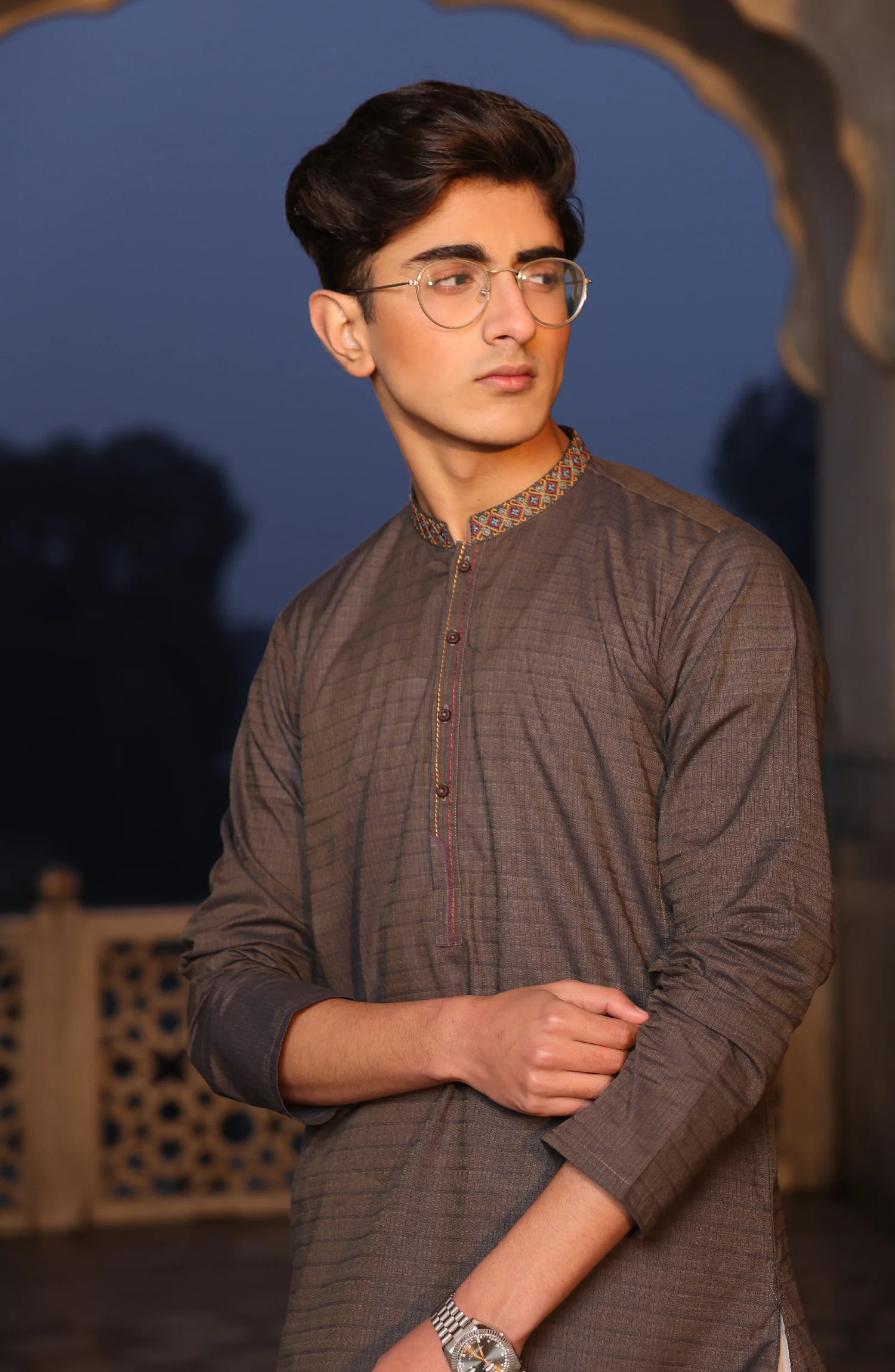 SUMMER'22 TEENS SEMI FORMAL STYLING KURTA LIGHT BROWN - Image 2