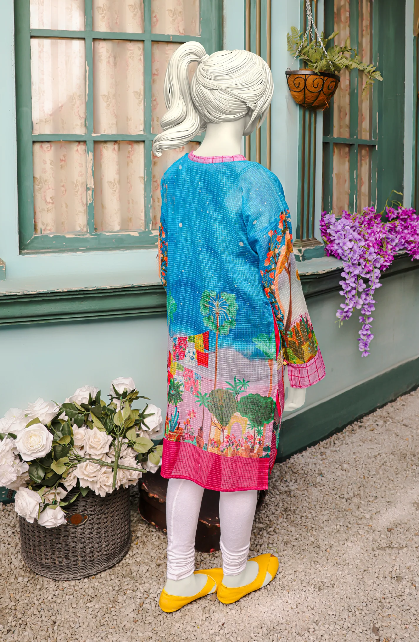 SUMMER'22 WATERCOLOR PURPLE 1PC STITCH KURTI - Image 2