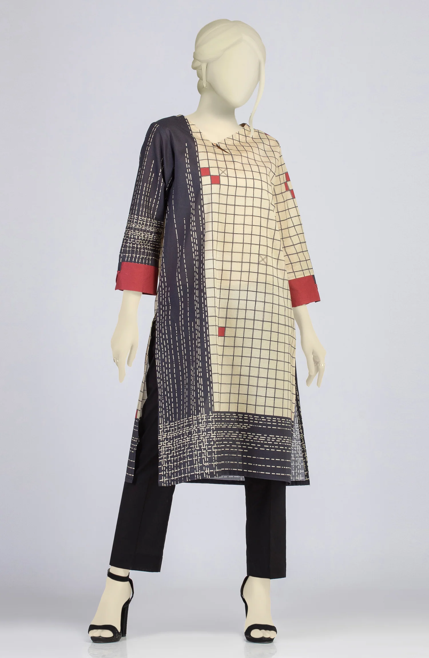 SUMMER'23 ADMIRAL CHECKS PRINTED LAWN 1PC UNSTITCHED