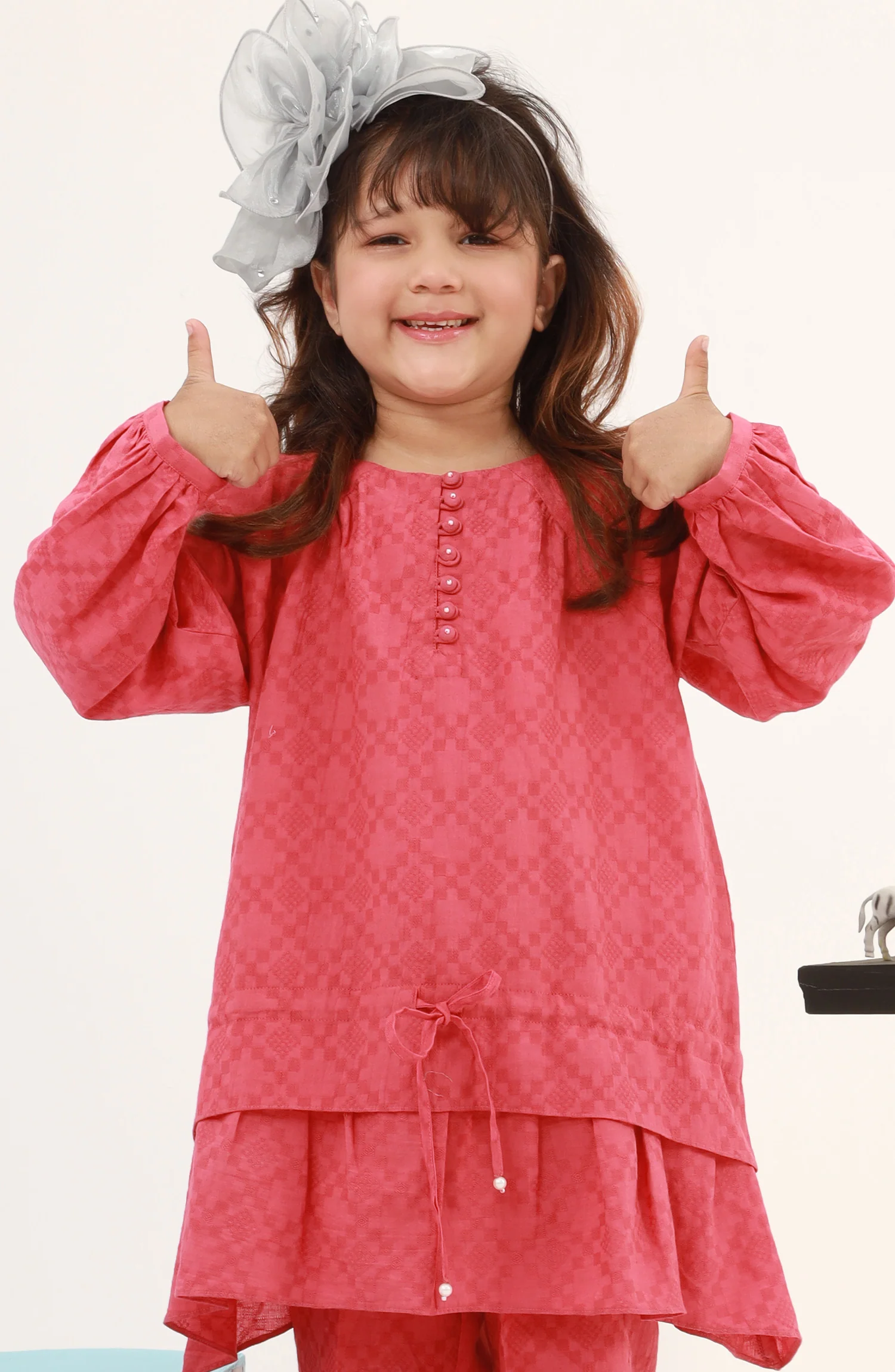 SUMMER'23 BASIC JACQURARD GIRLS 2PC STITCHED SUIT - Image 2