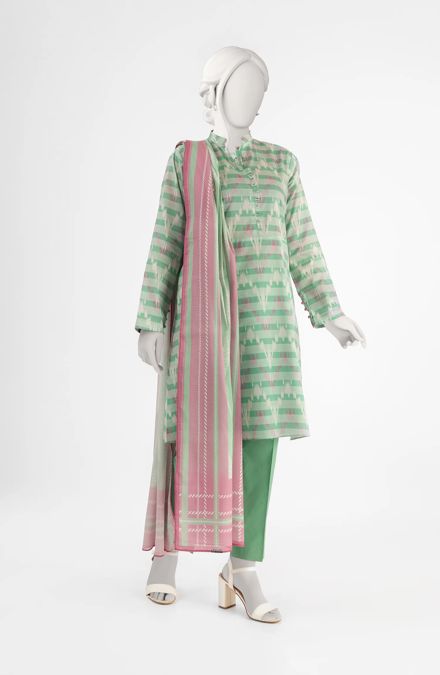 SUMMER'23 EDITION 2.0 OPTICAL IKAT PRINTED LAWN 3PC UNSTITCHED