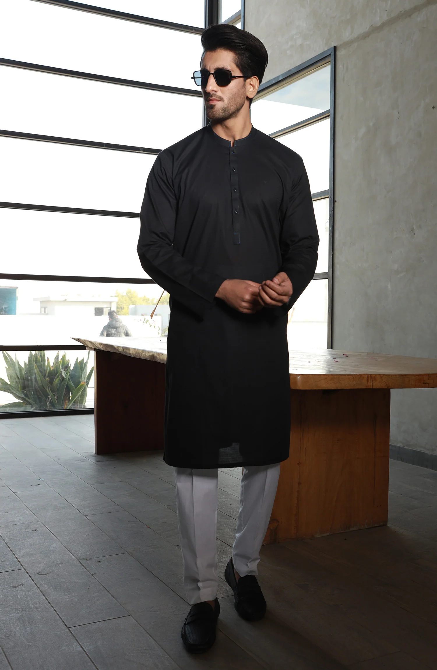 SUMMER'23 MEN KURTA CASUAL BLACK
