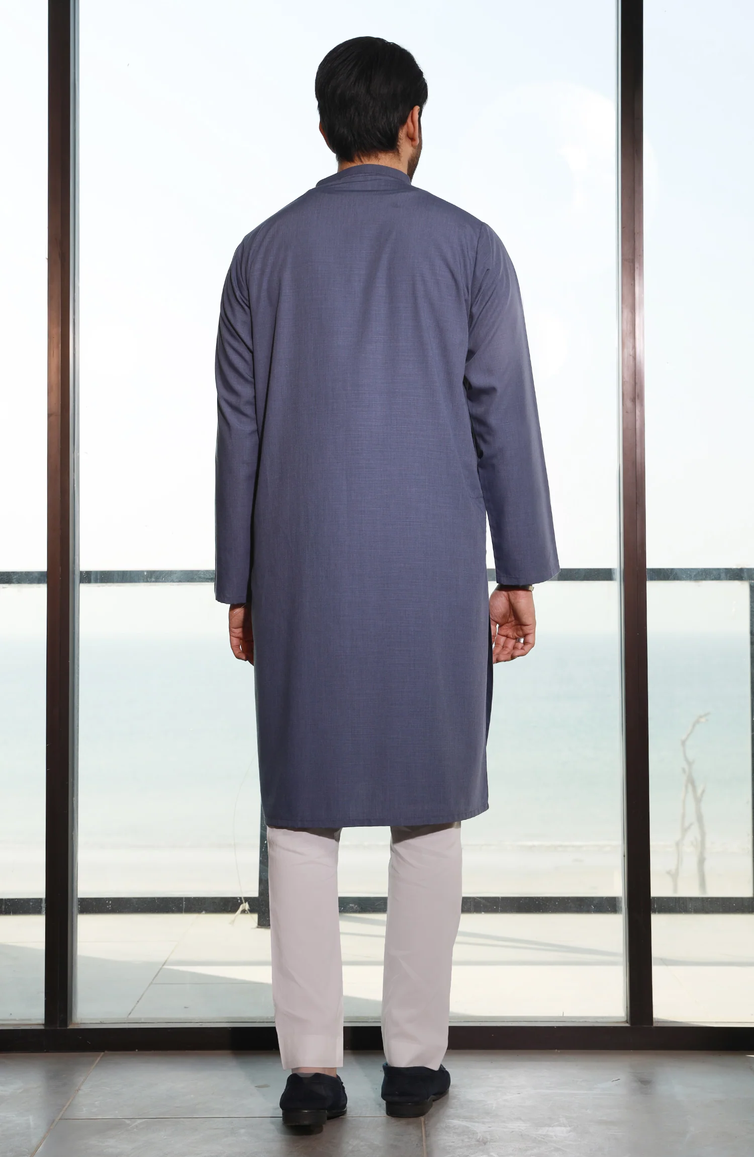SUMMER'23 MEN KURTA CASUAL BLUE - Image 3