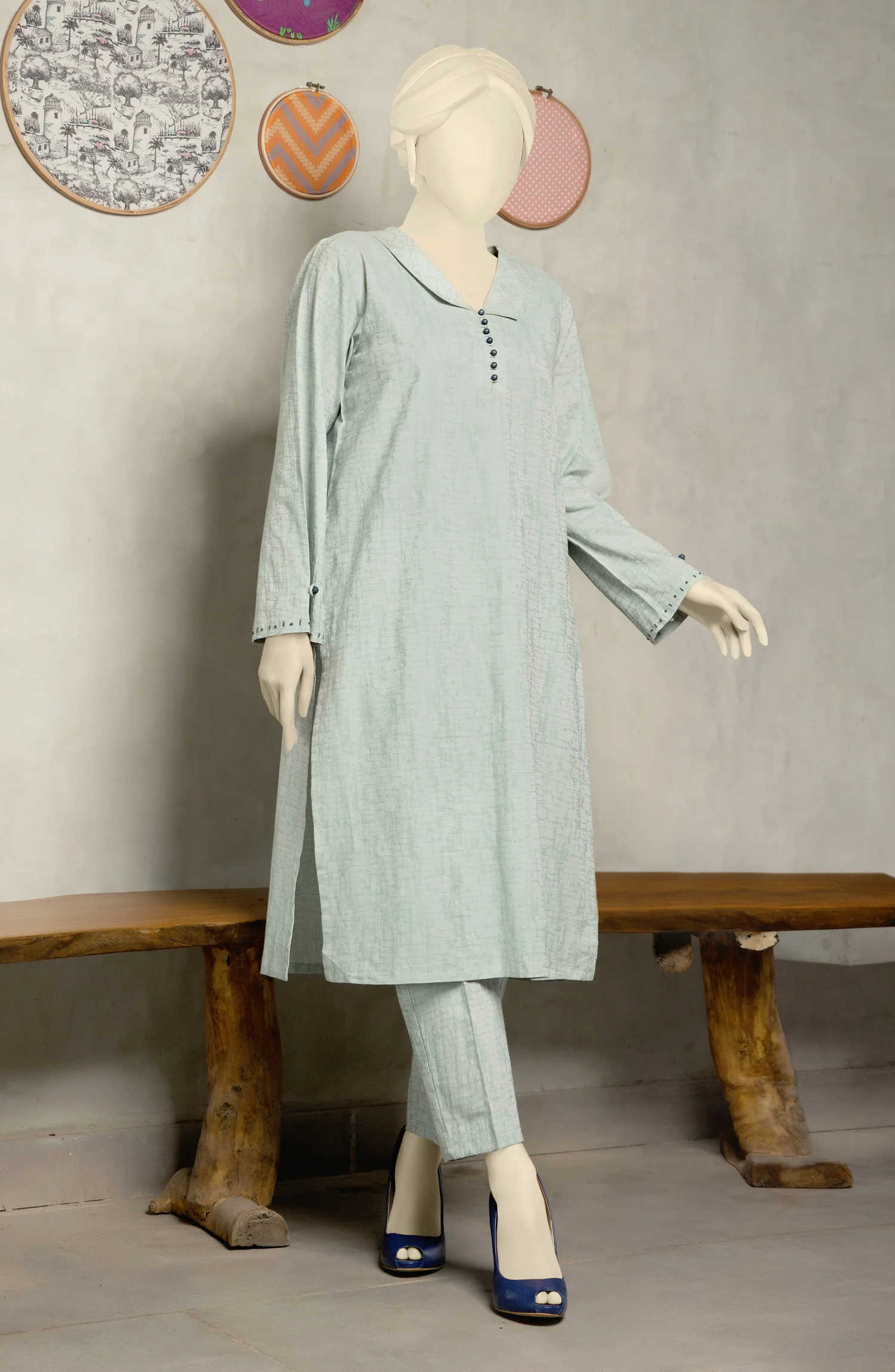 SUMMER'23 METAL REFLECTION STITCHED 2PC SUIT