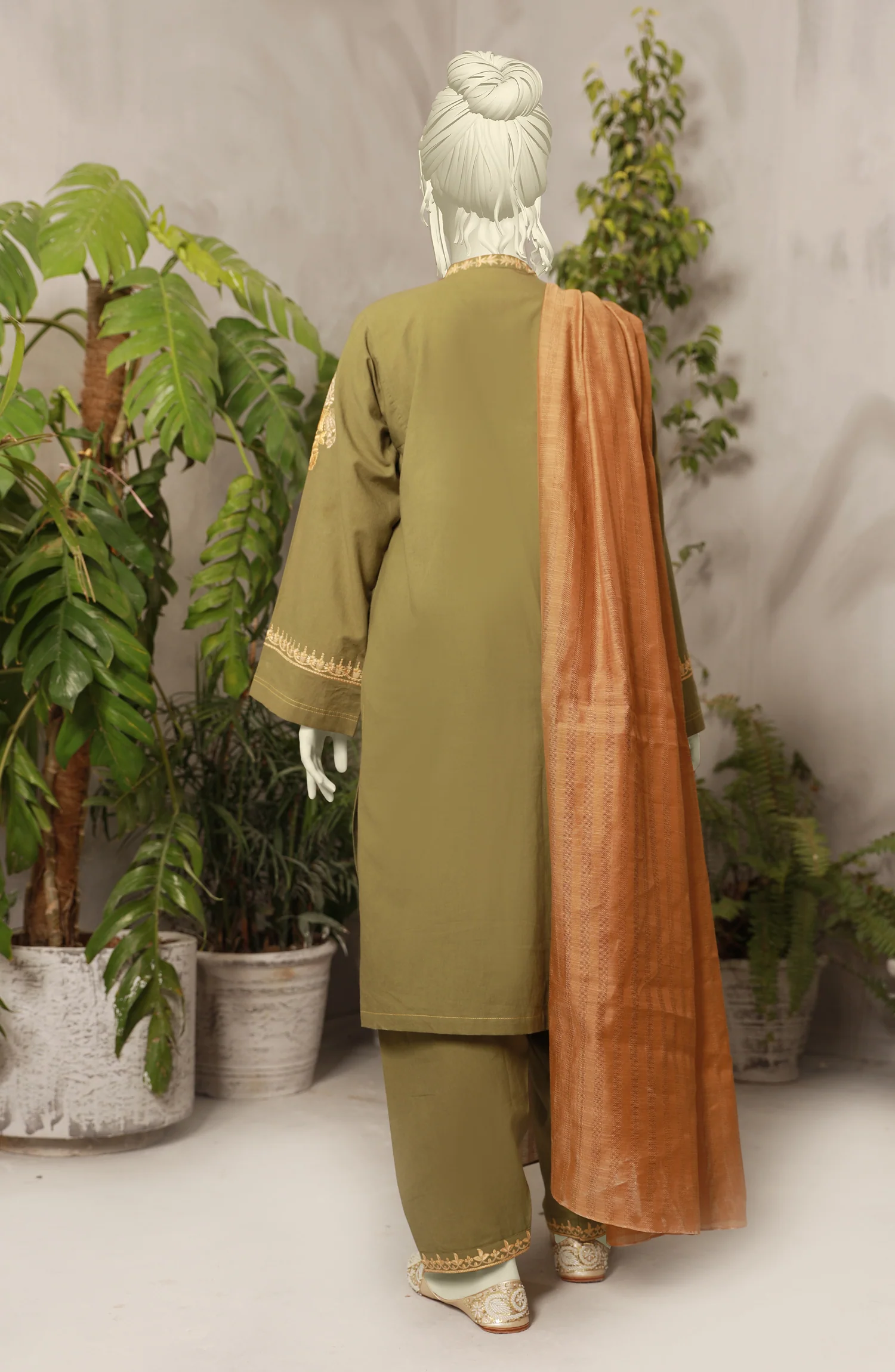SUMMER'23 OLD BRASS STITCHED 3PC SUIT - Image 2