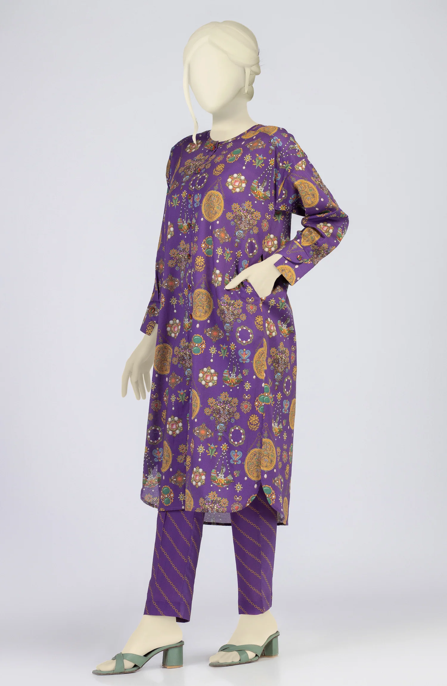 SUMMER'23 ORNATE BLING PRINTED LAWN 2PC UNSTITCHED
