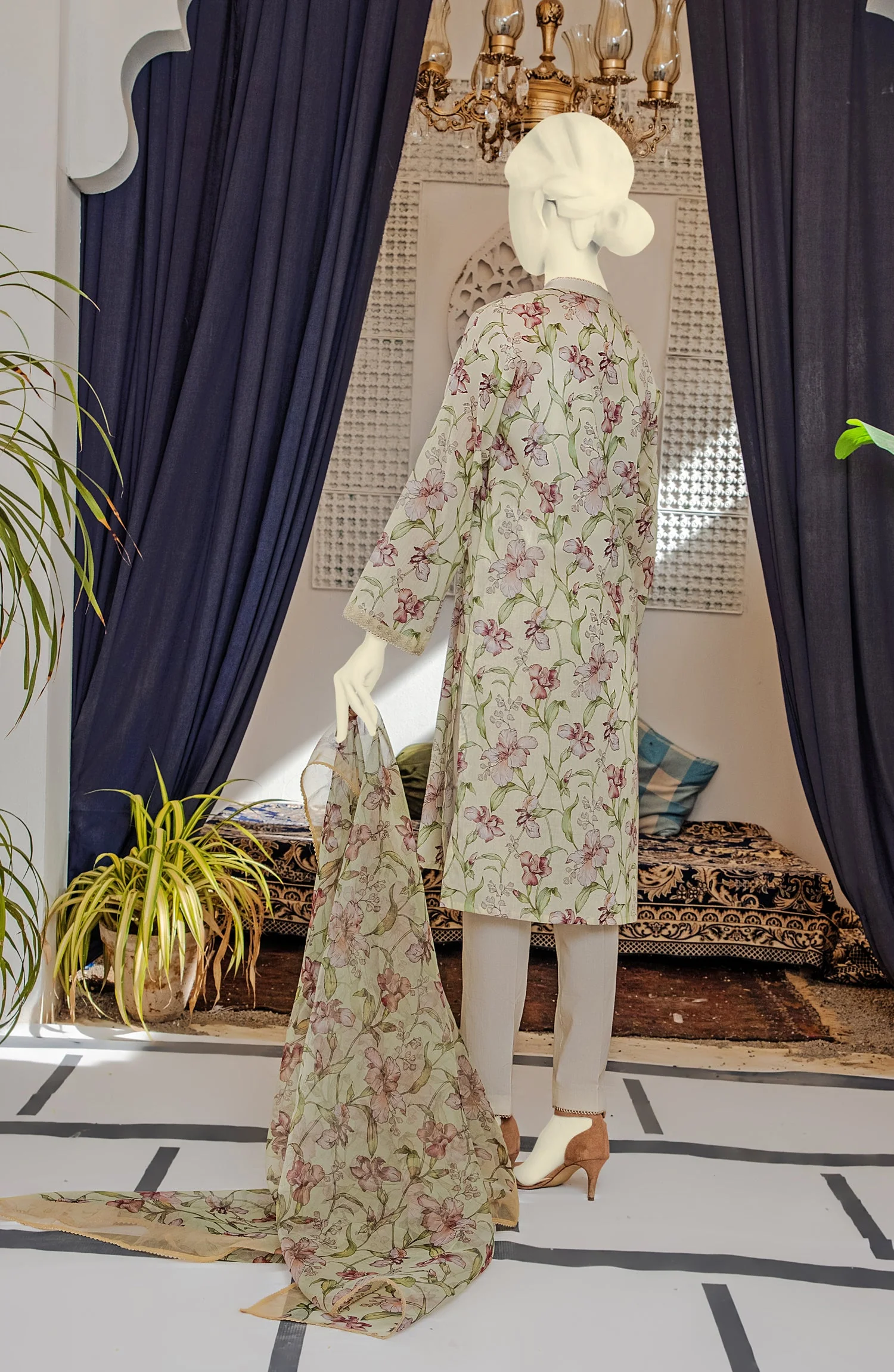 SUMMER'23 PERUVIAN LILY PRINTED STITCHED 3PC SUIT - Image 2
